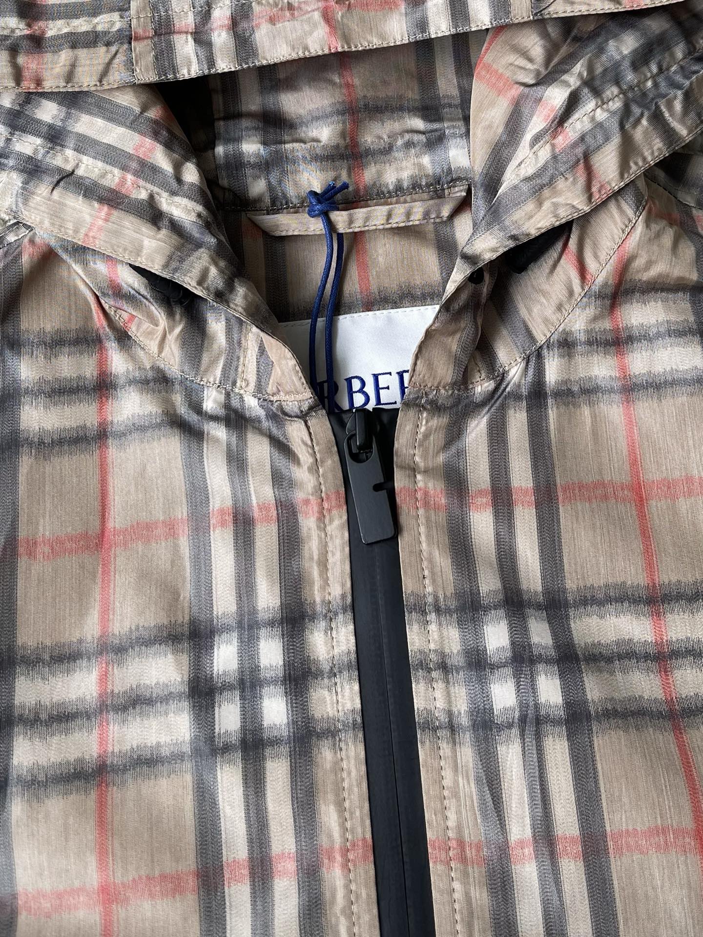 Check-Yoke Hooded Windbreaker — product photograph