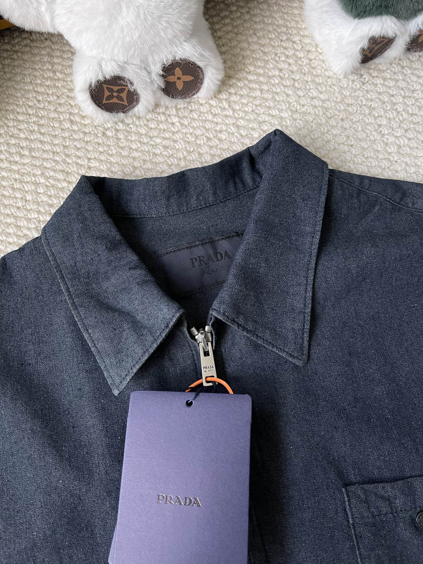 Triangle-Pocket Zip Overshirt — product photograph