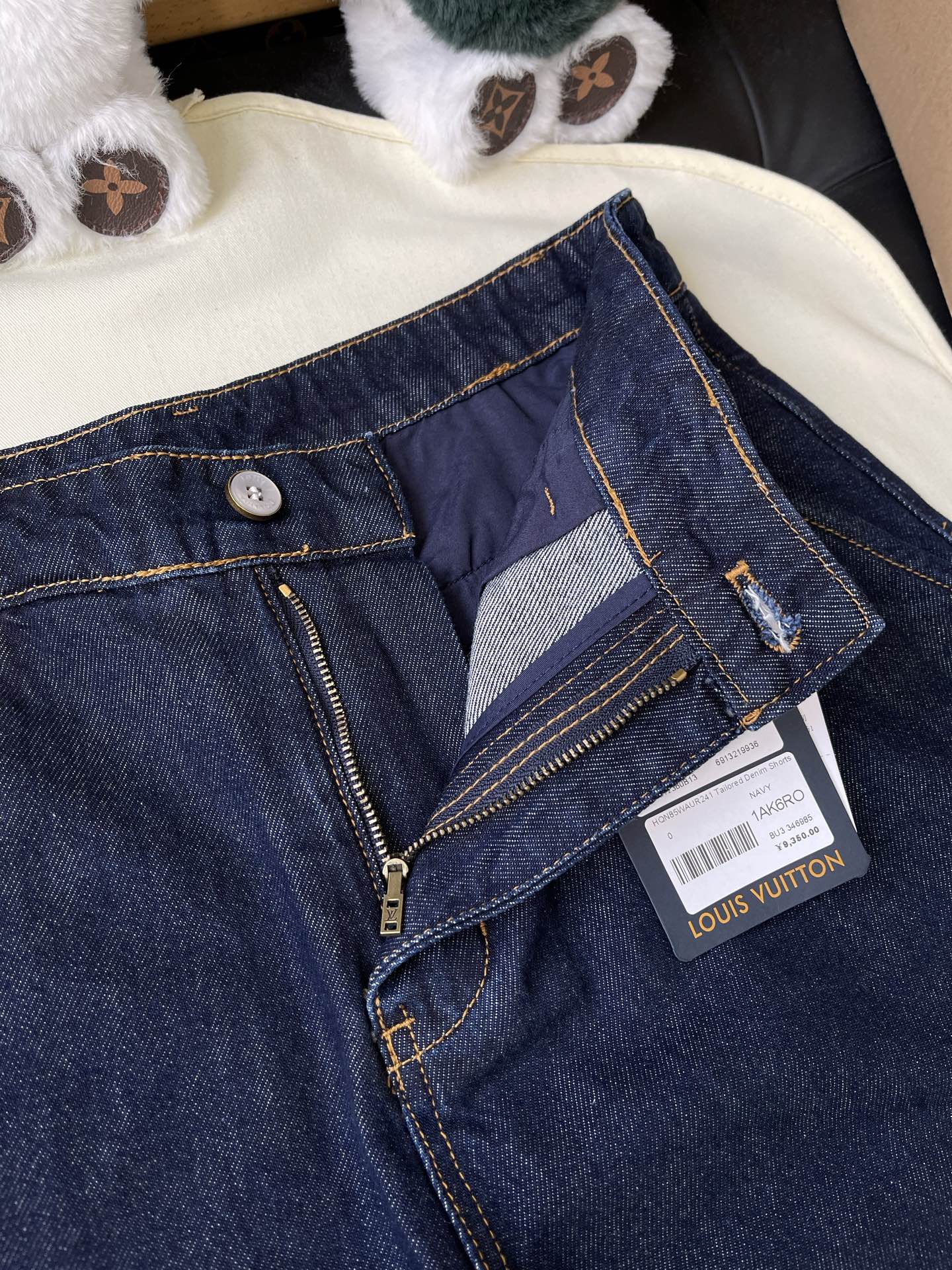 Small Monogram Denim Shorts — product photograph