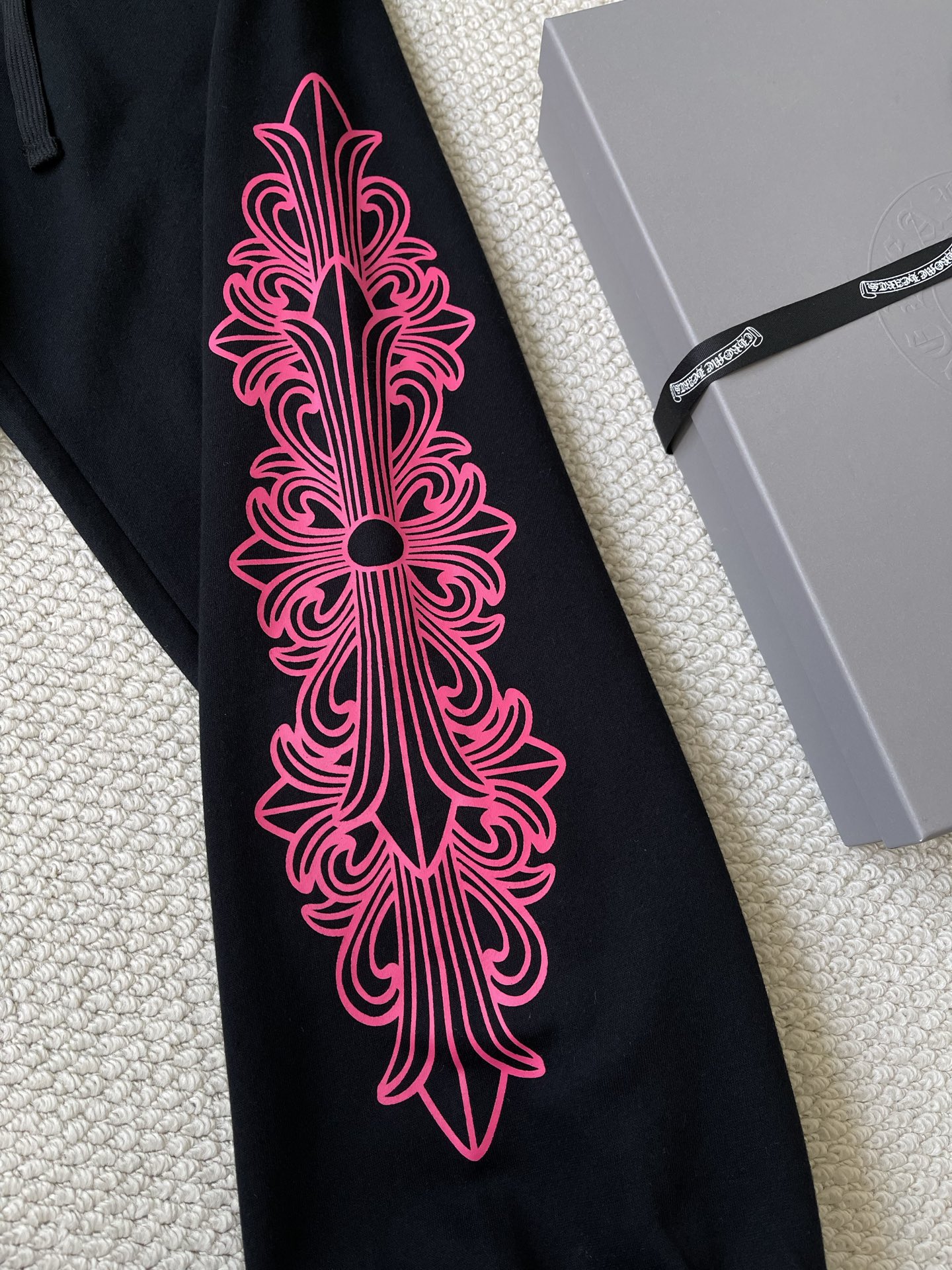 Pink-Graphic Hoodie and Sweatpants Separates — product photograph