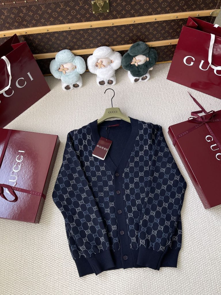 Allover GG V-Neck Cardigan — product photograph