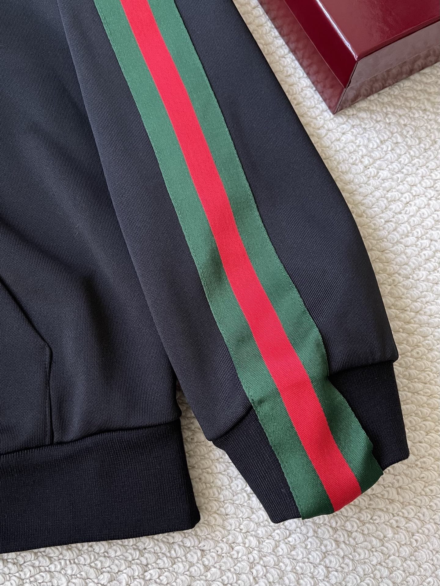 Web-Stripe Hooded Jacket and Trousers Separates — product photograph