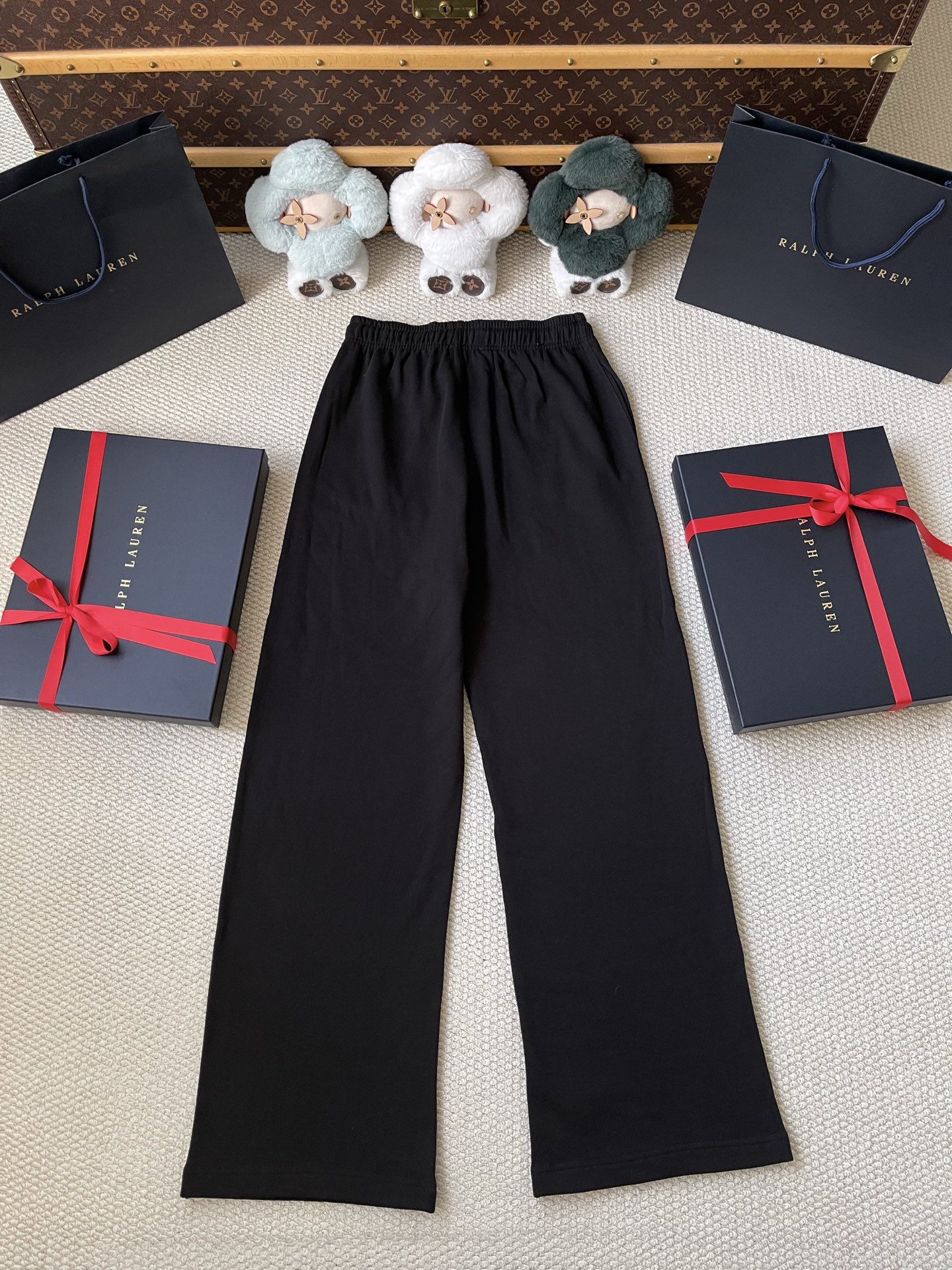 Pony-Embroidered Wide-Leg Sweatpants — product photograph