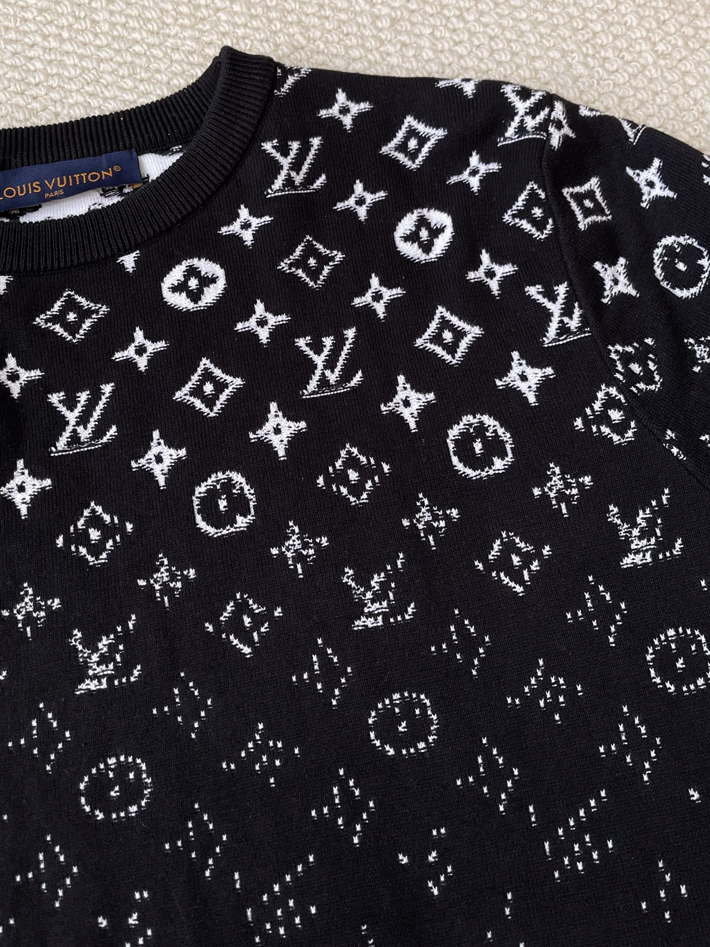 Gradient-Monogram Crewneck Sweater — product photograph