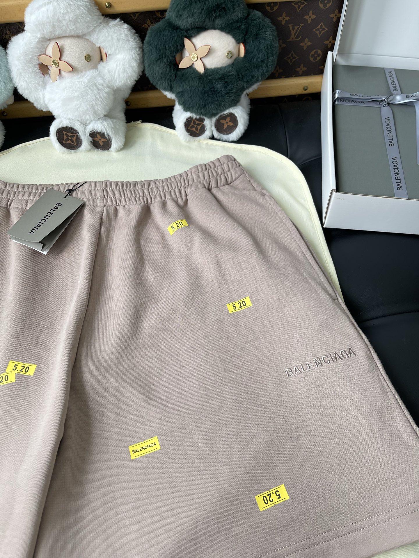 Neon Motif Drawstring Shorts — product photograph