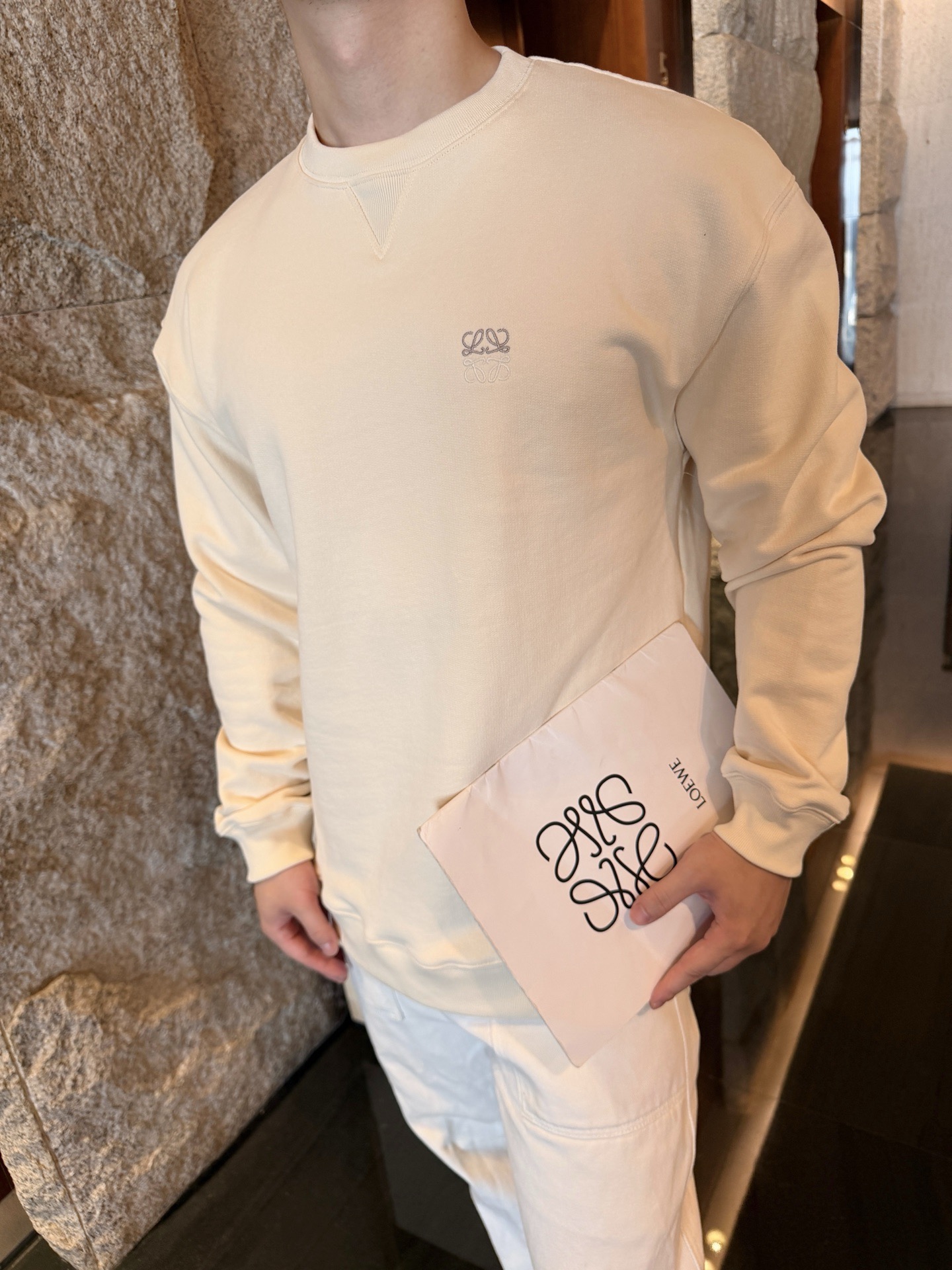 Tonal Anagram Crewneck Sweatshirt — product photograph