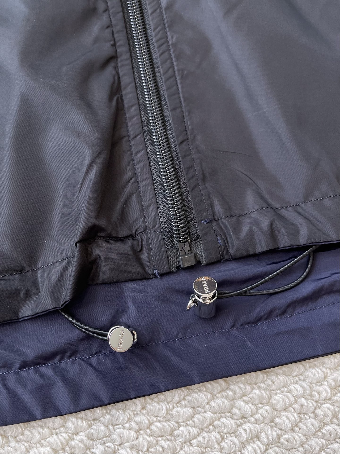 Triangle-Emblem Hooded Zip Jacket — product photograph