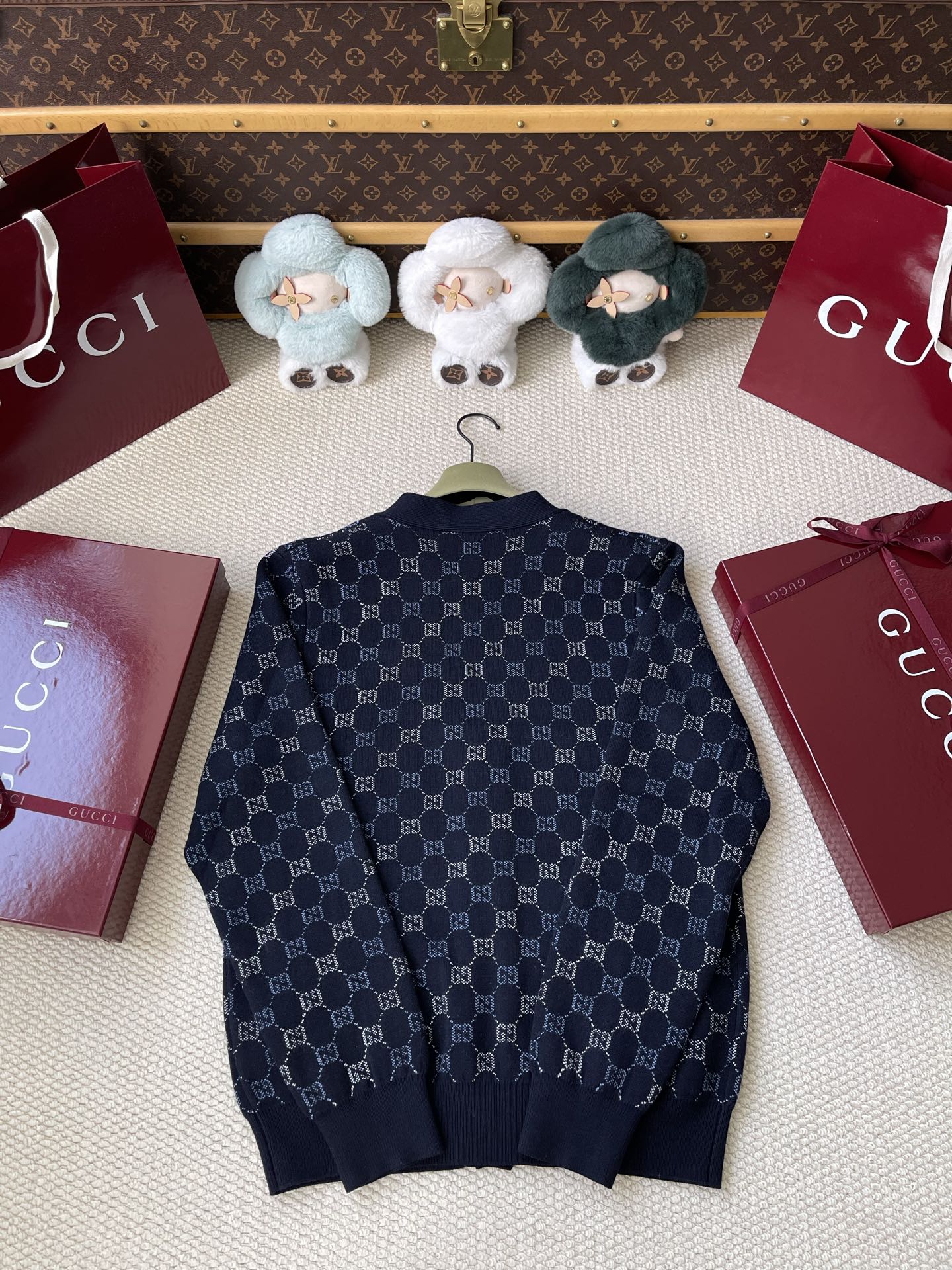 Allover GG V-Neck Cardigan — product photograph