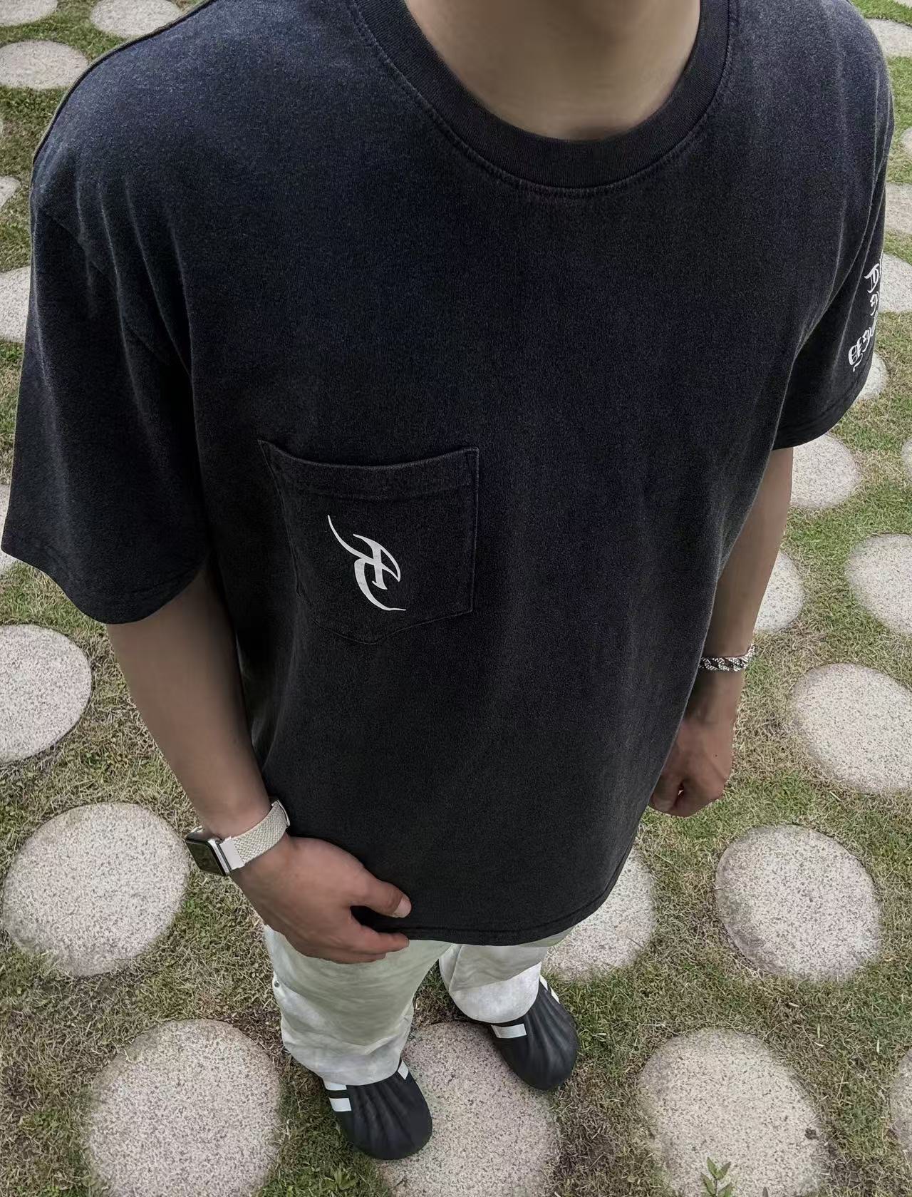 Gothic Monogram Pocket T-Shirt — product photograph