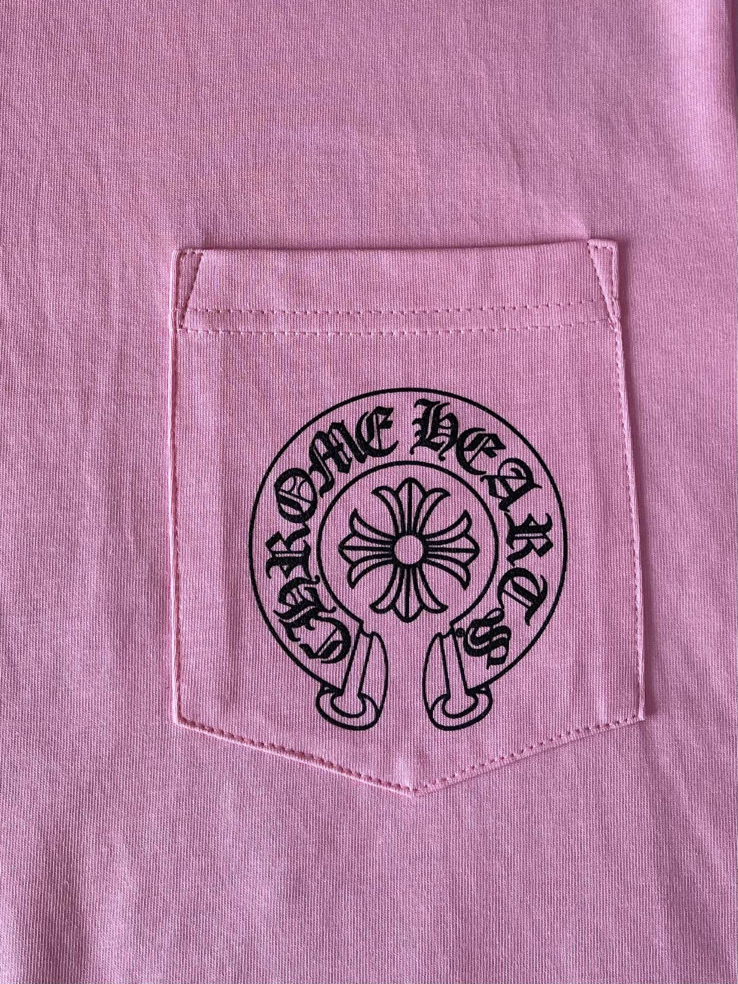 Pink Floral-Sleeve Pocket Long-Sleeve T-Shirt — product photograph