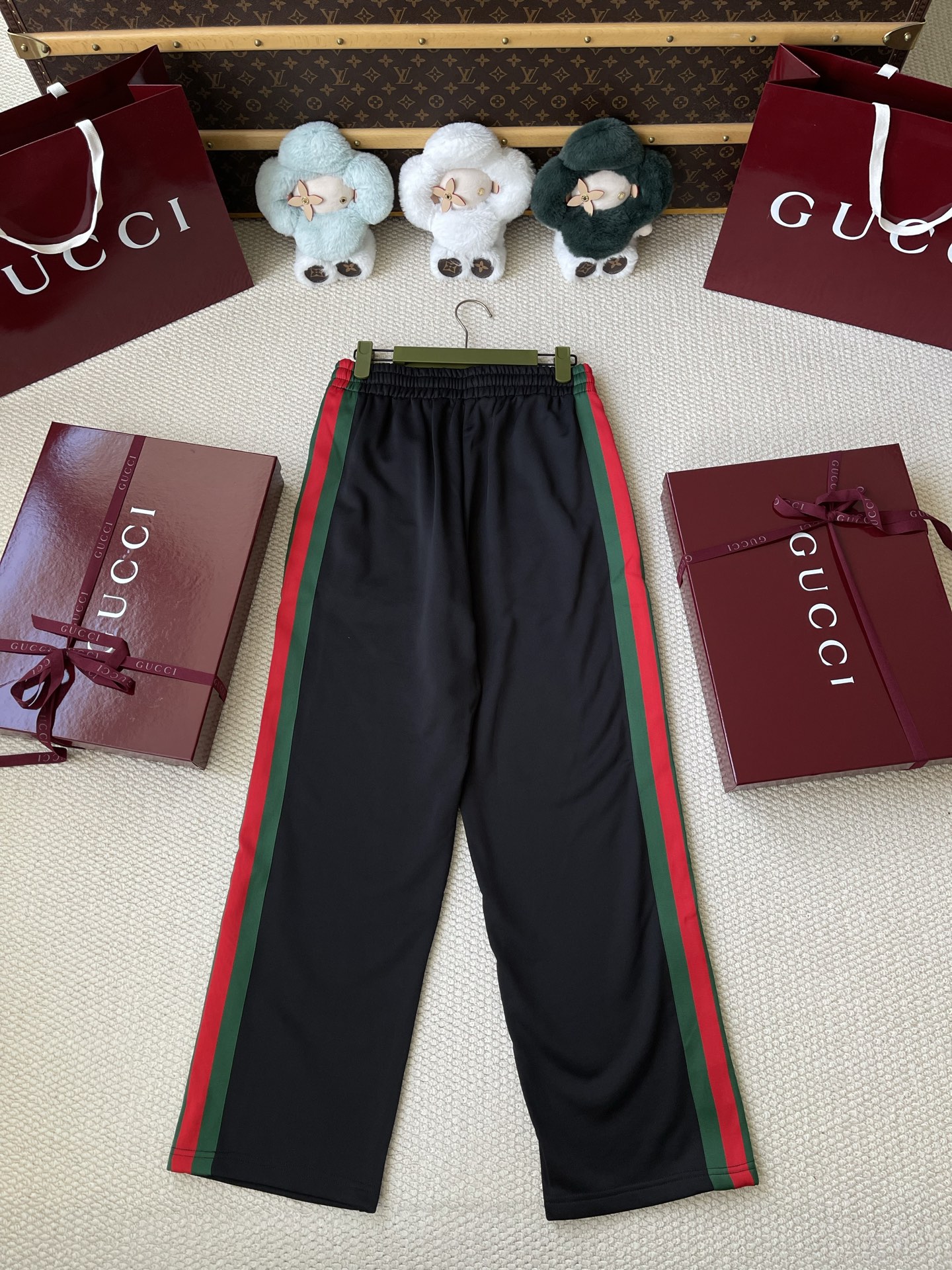 Web-Stripe Hooded Jacket and Trousers Separates — product photograph