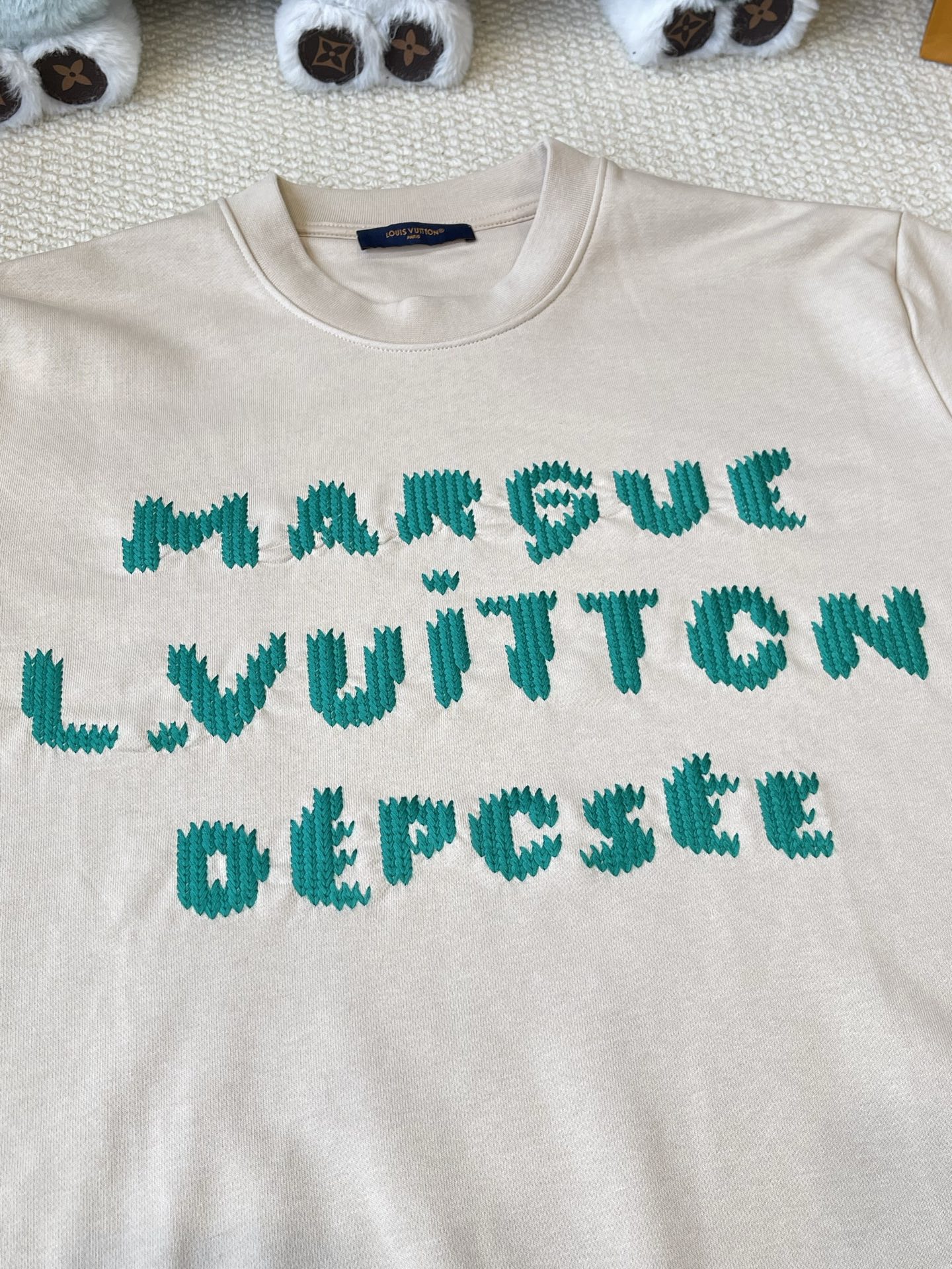 Stacked Lettering Crewneck Sweater — product photograph