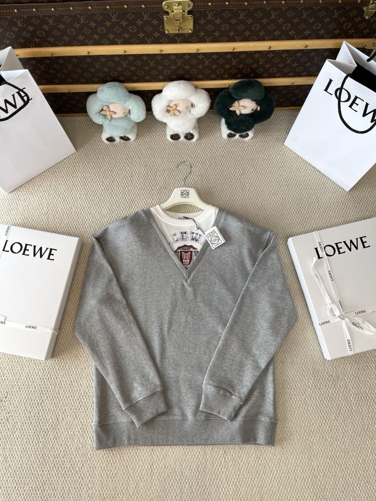 Layered-Look V-Neck Sweater — product photograph