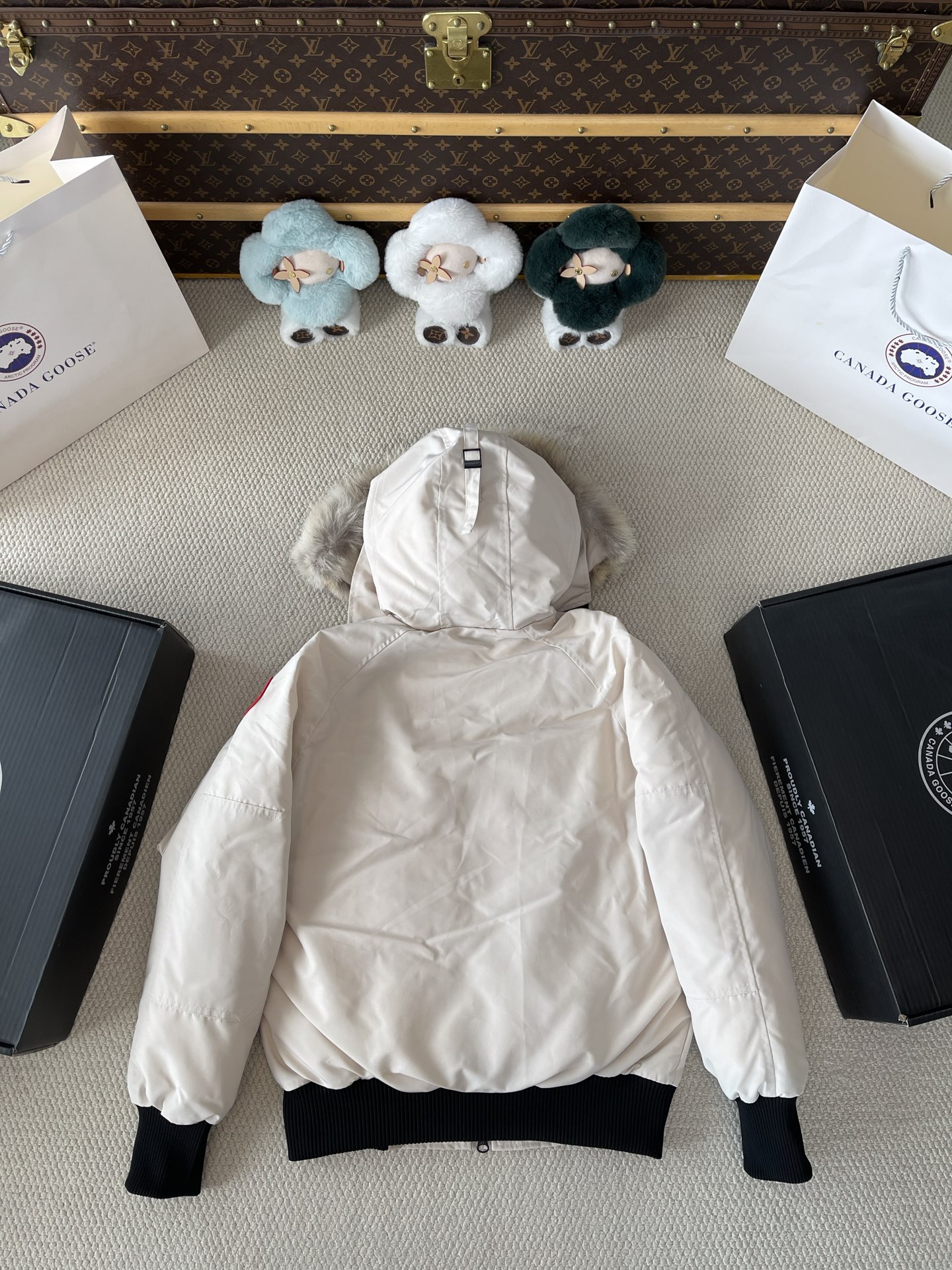 Trimmed-Hood Bomber Jacket — product photograph