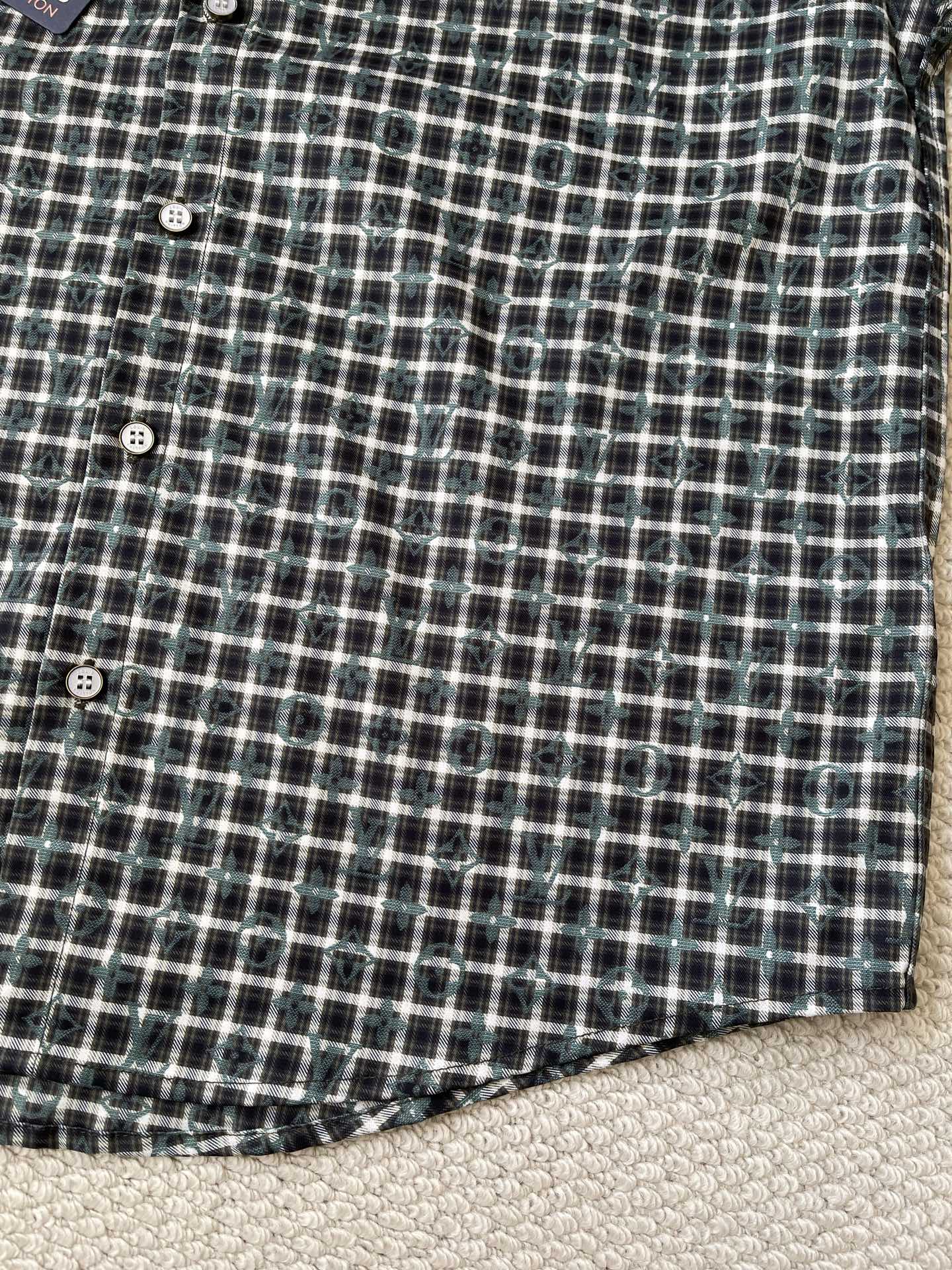 Micro-Check Button Shirt — product photograph