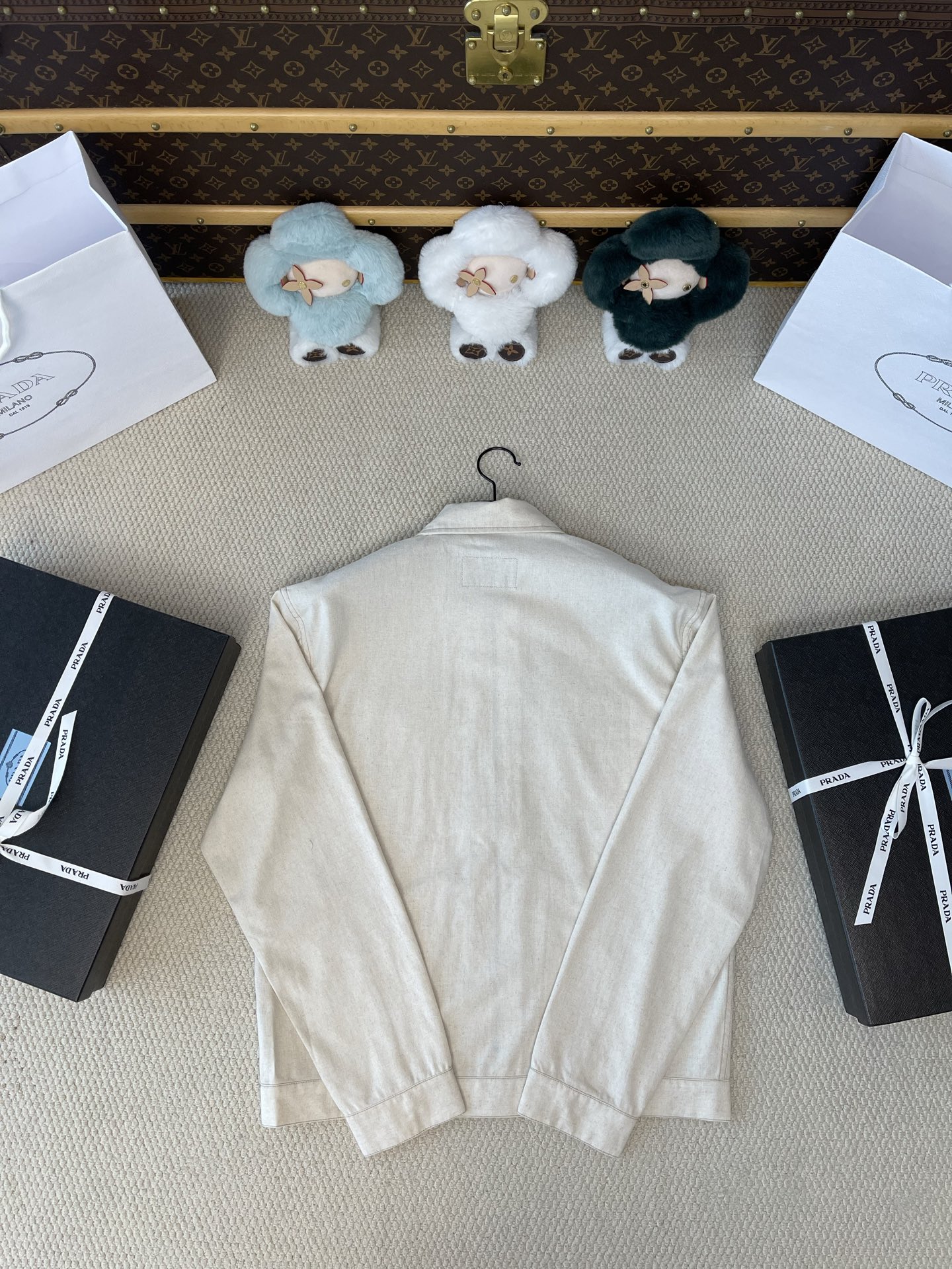 White Zip-Front Denim Jacket — product photograph