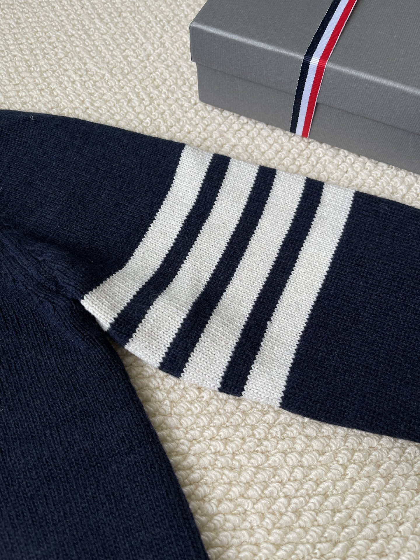 Dog-Back Four-Bar Zip Hoodie — product photograph