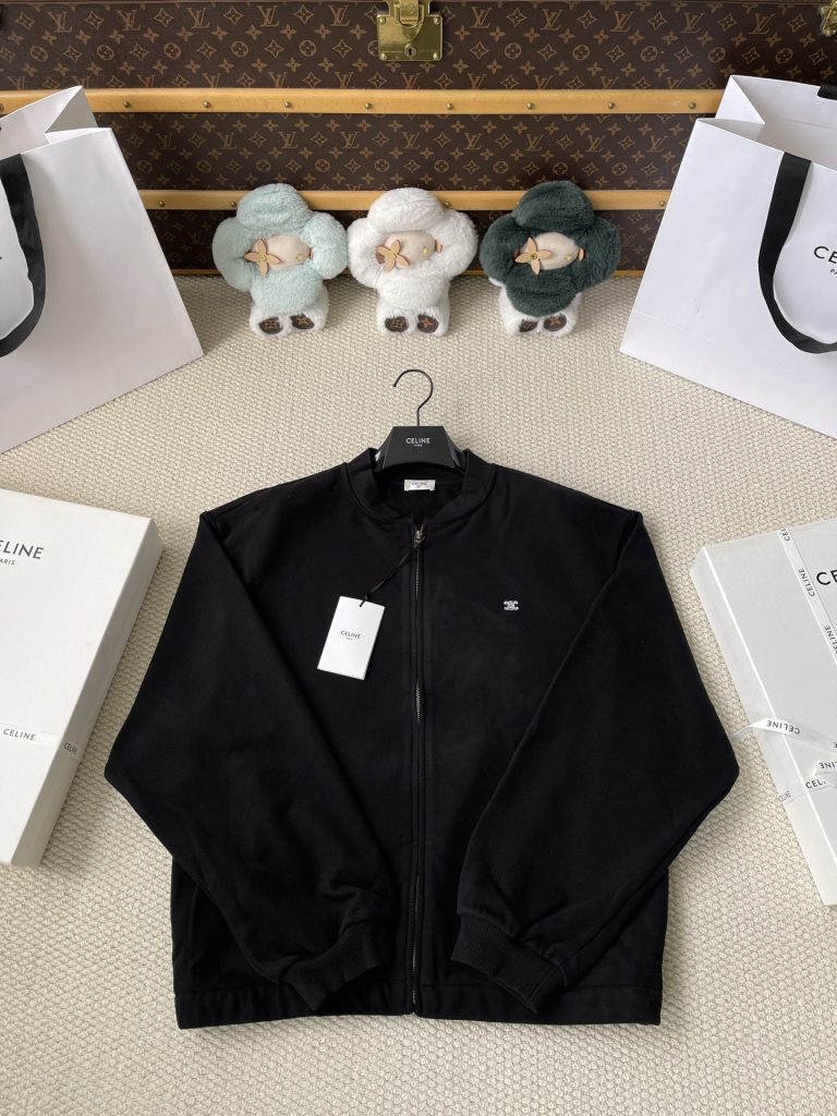 Small-Emblem Zip Cardigan — product photograph