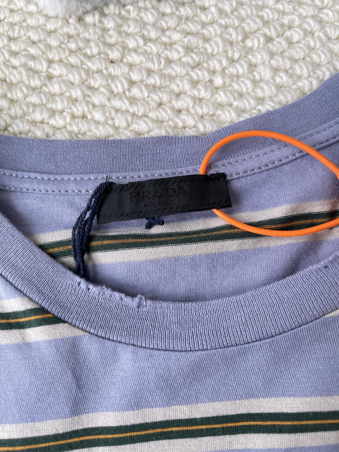 Fine-Stripe Long-Sleeve T-Shirt — product photograph