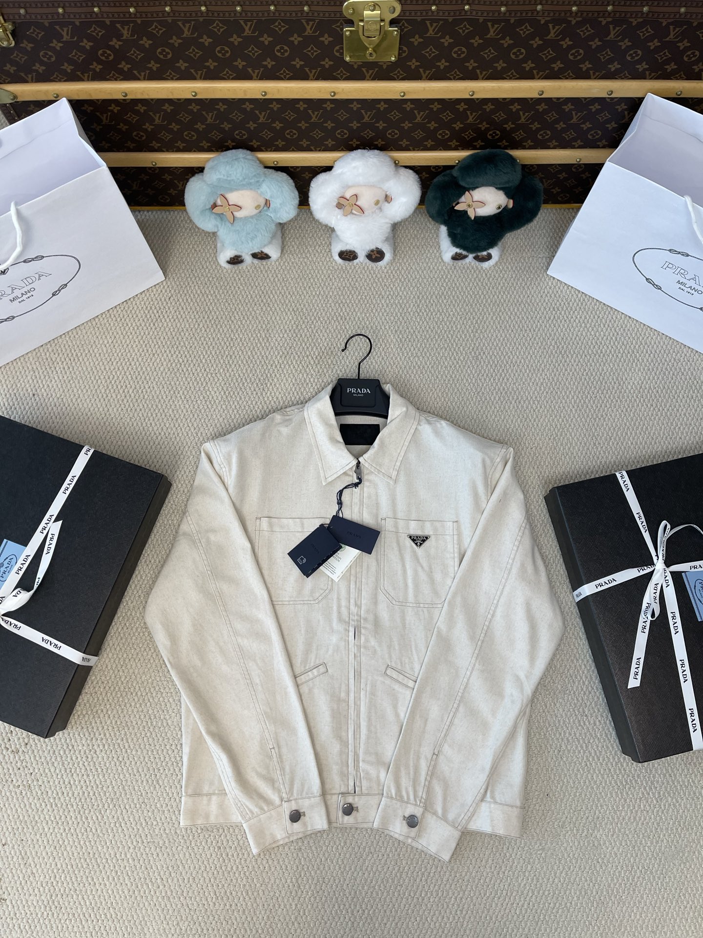 White Zip-Front Denim Jacket — product photograph