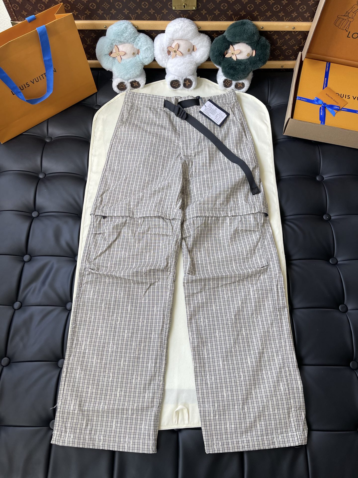 Check Cargo Trousers — product photograph