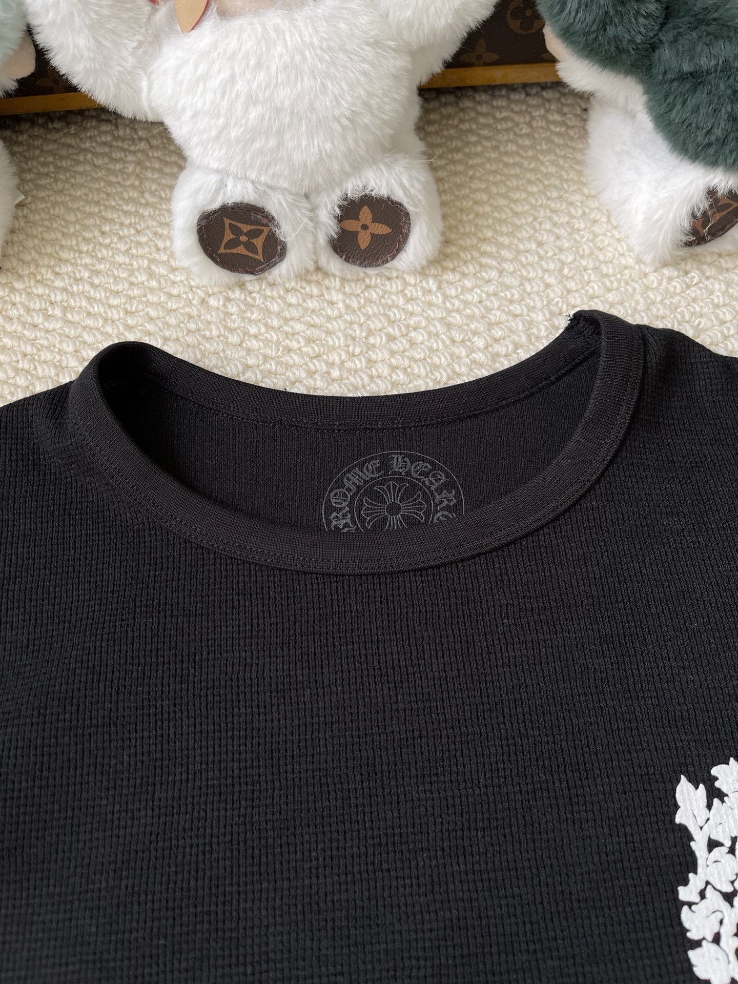 Floral Crest-Back Crewneck T-Shirt — product photograph