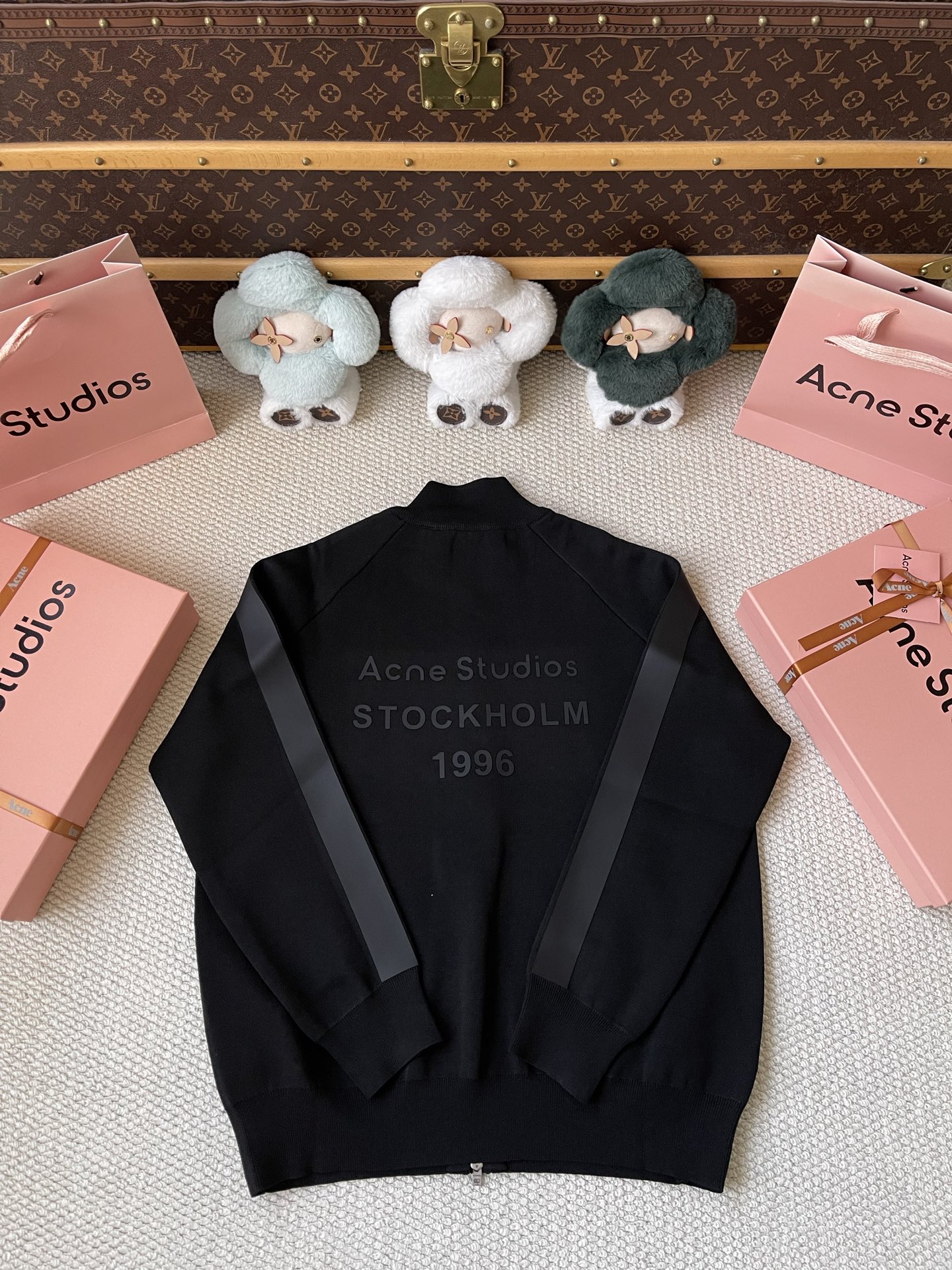 Zip-Front Stand-Collar Cardigan — product photograph