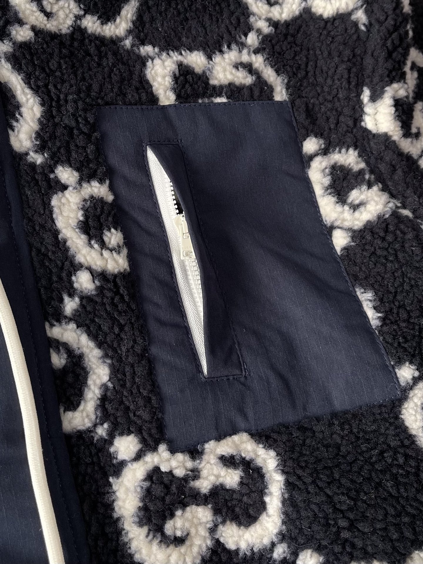 Monogram Hooded Knit Jacket — product photograph