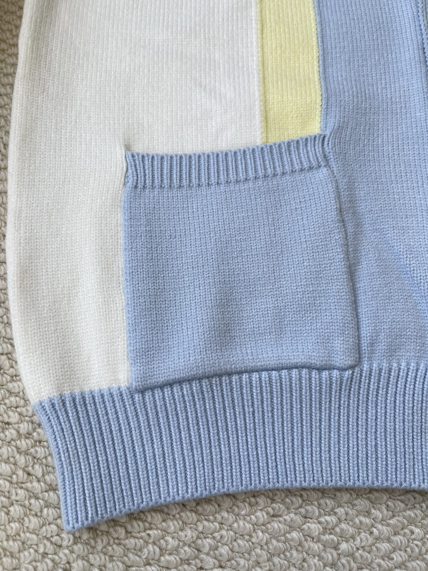 Color-Block Pocket Cardigan — product photograph