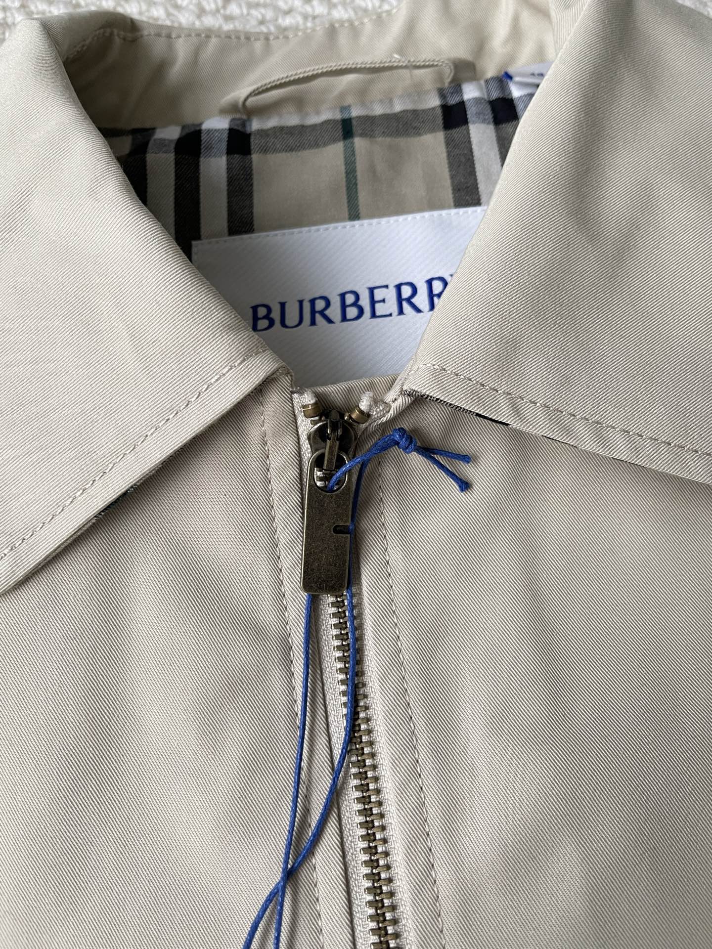 Check-Lined Utility Blouson — product photograph