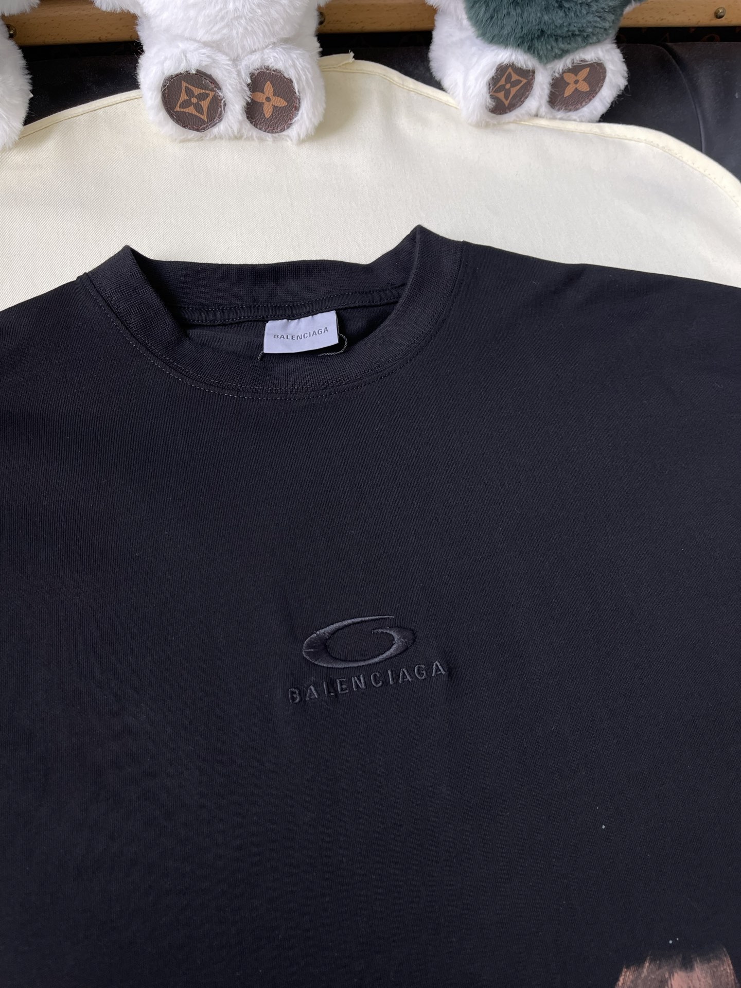 Floral Border Crewneck T-Shirt — product photograph