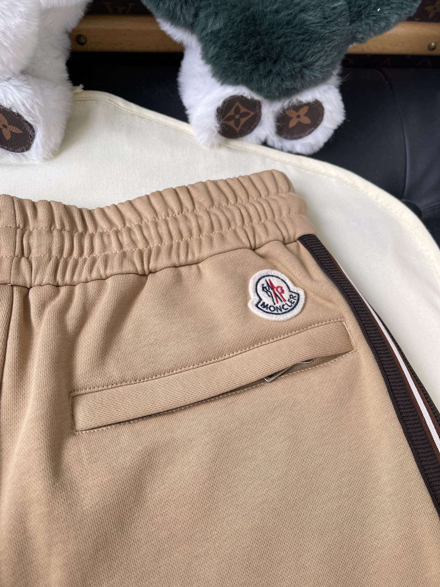 Side-Stripe Drawstring Shorts — product photograph