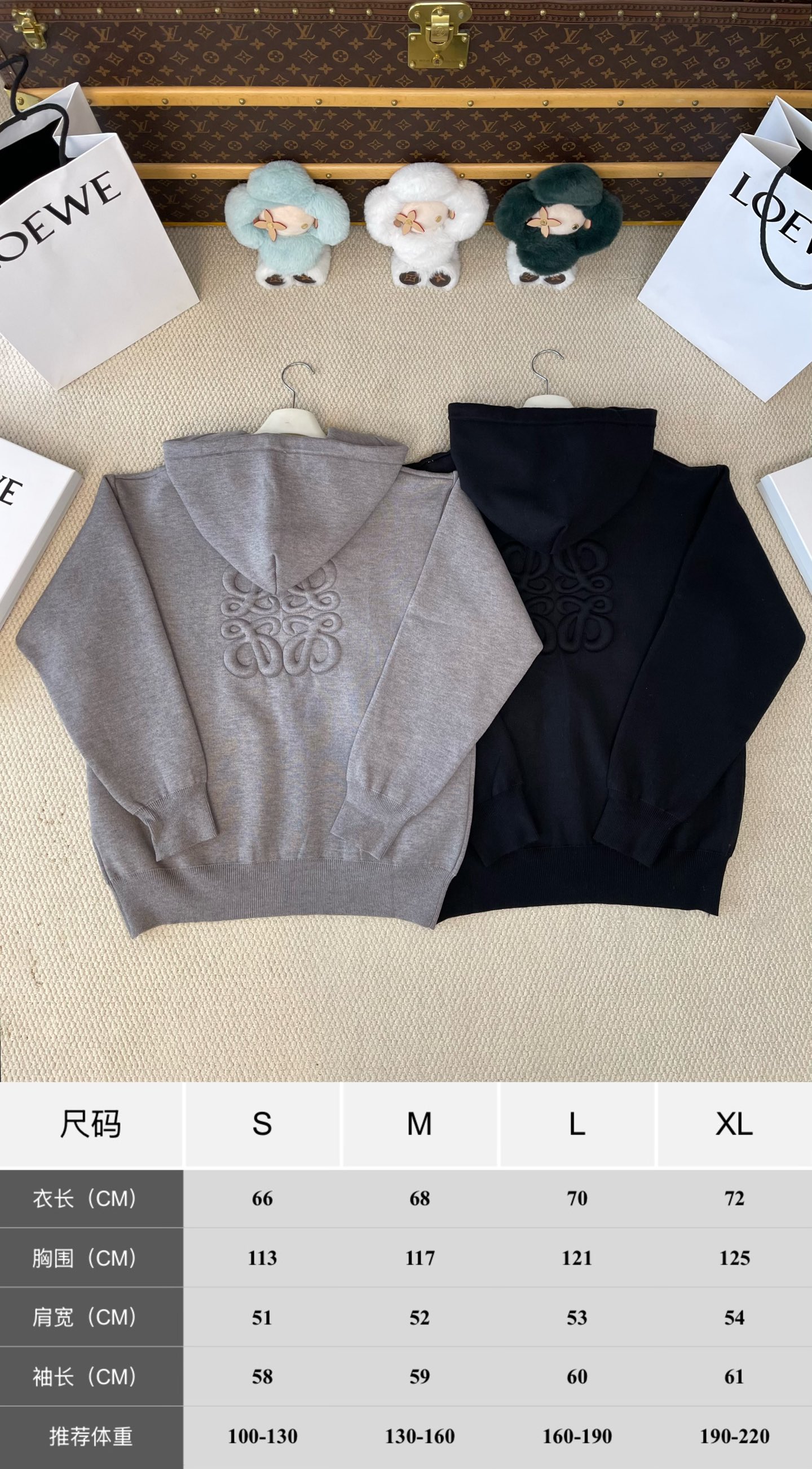 Back-Anagram Zip-Up Hoodie — product photograph