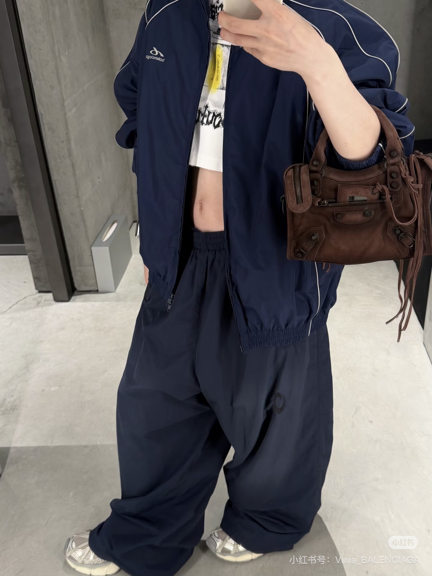 Navy Piped Matching Separates — product photograph