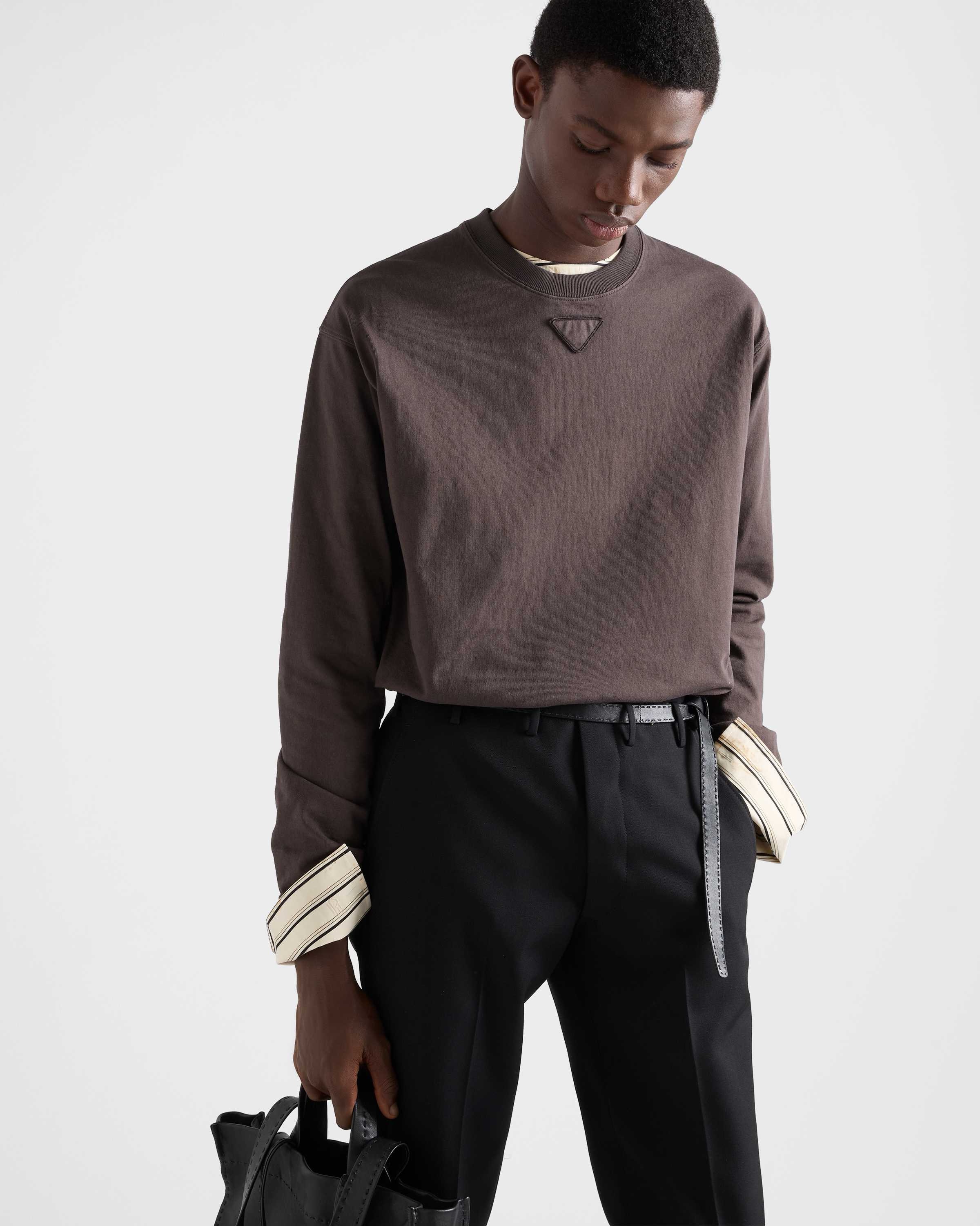 Triangle-Detail Long-Sleeve Top — product photograph