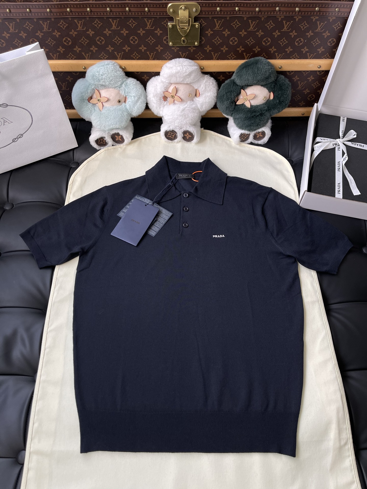Small Wordmark Knit Polo — product photograph
