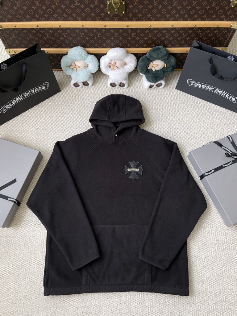 Cross-Patch Pullover Hoodie — product photograph