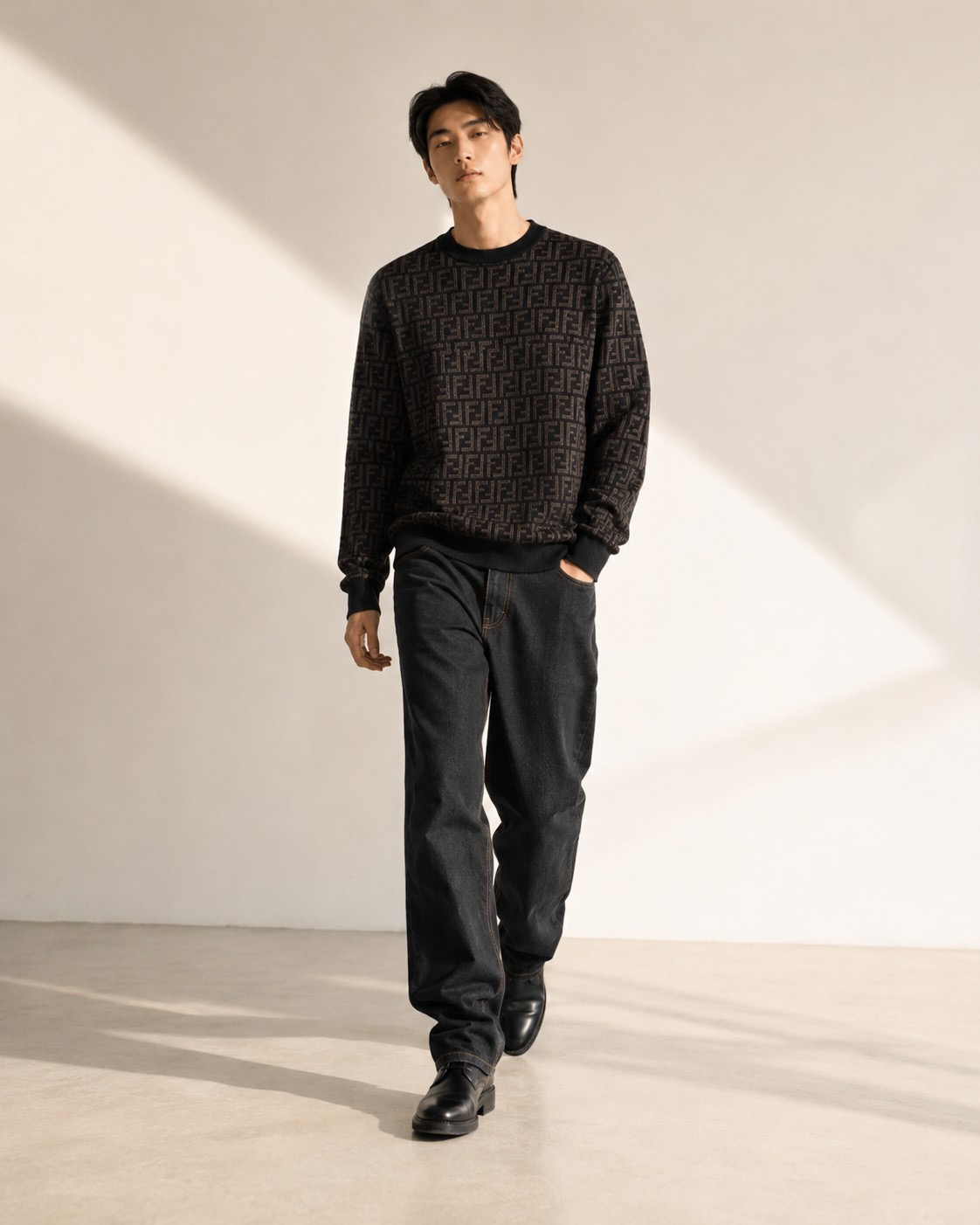 Hem-Label FF Knit Sweater — product photograph