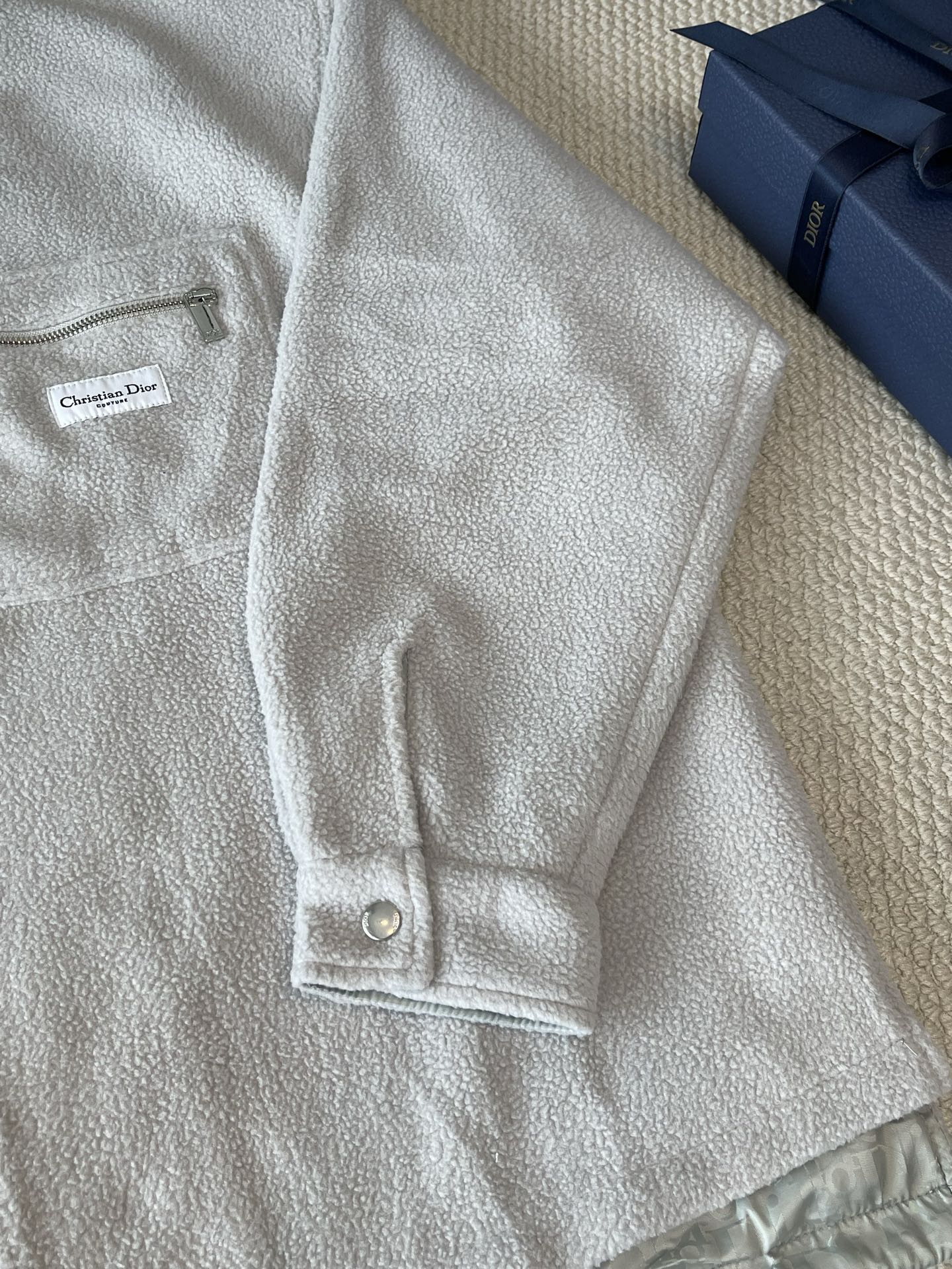 Textured Pocket Zip Jacket — product photograph