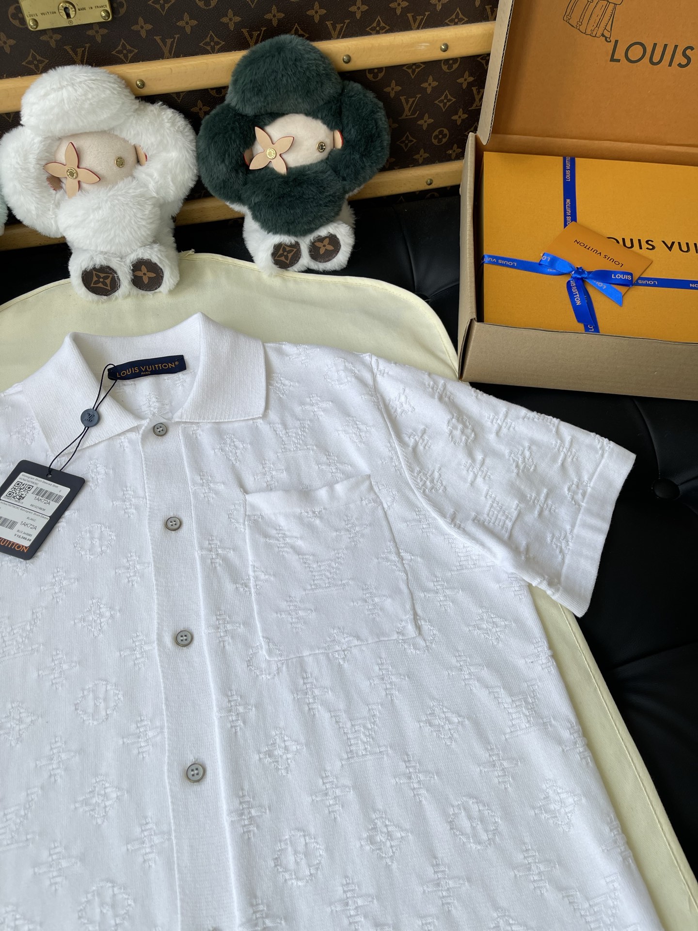 Tonal Monogram Short-Sleeve Shirt — product photograph