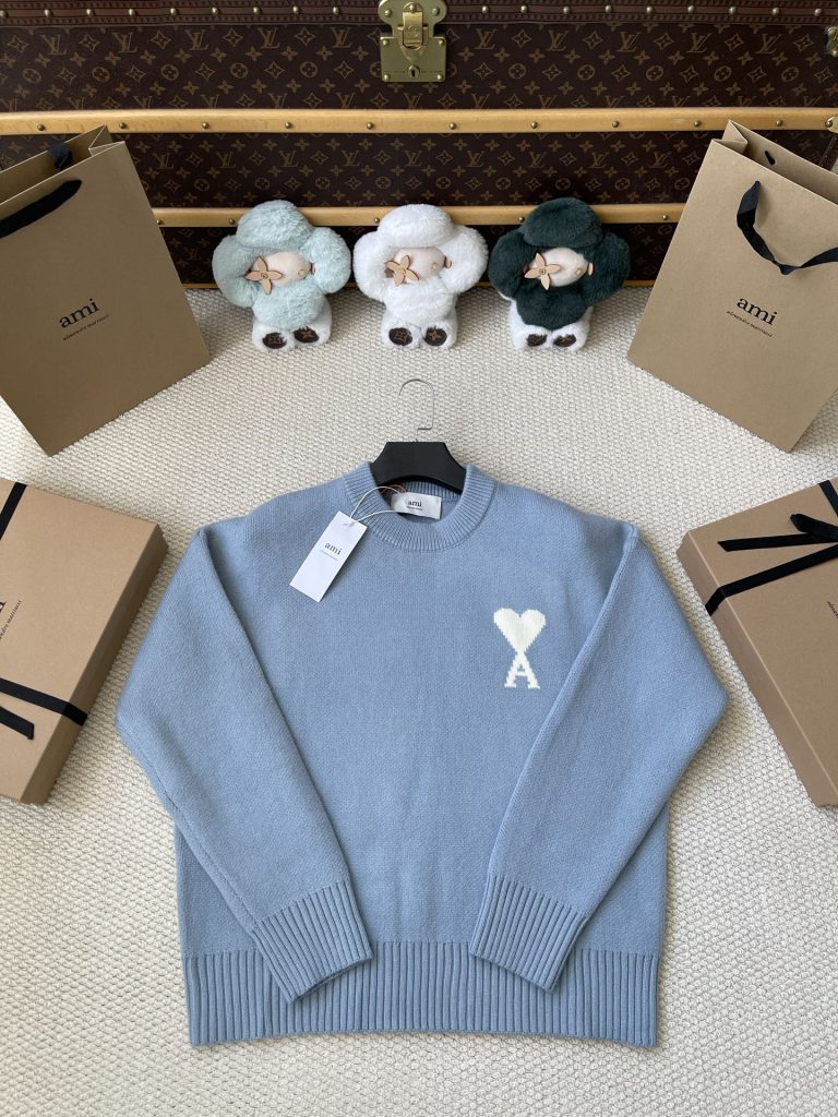 Large-Heart Crewneck Sweater — product photograph