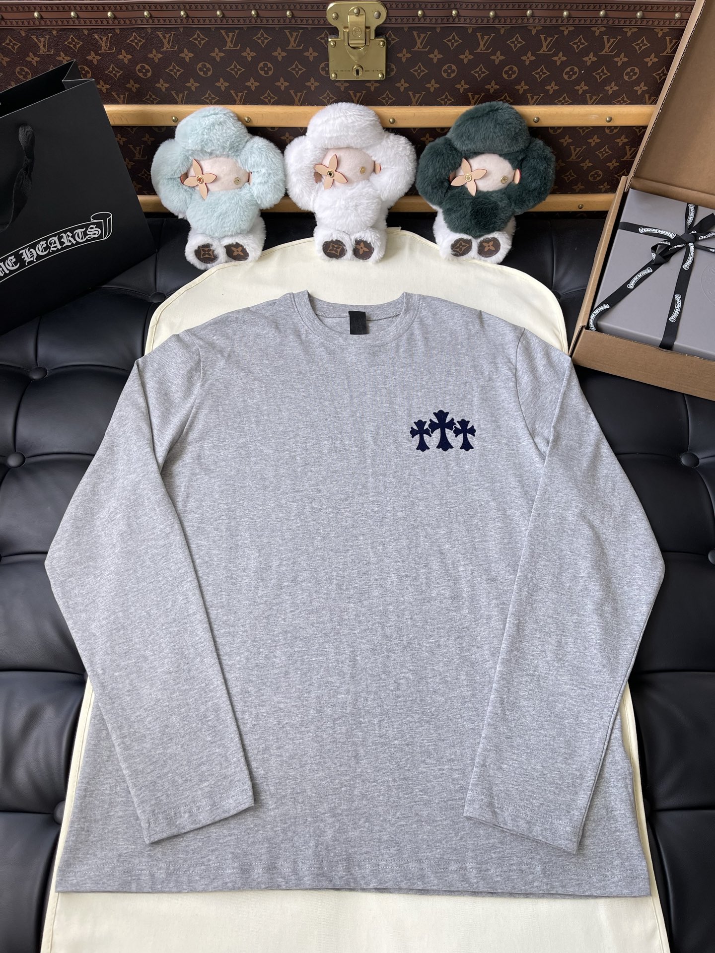 Triple-Cross Long-Sleeve T-Shirt — product photograph