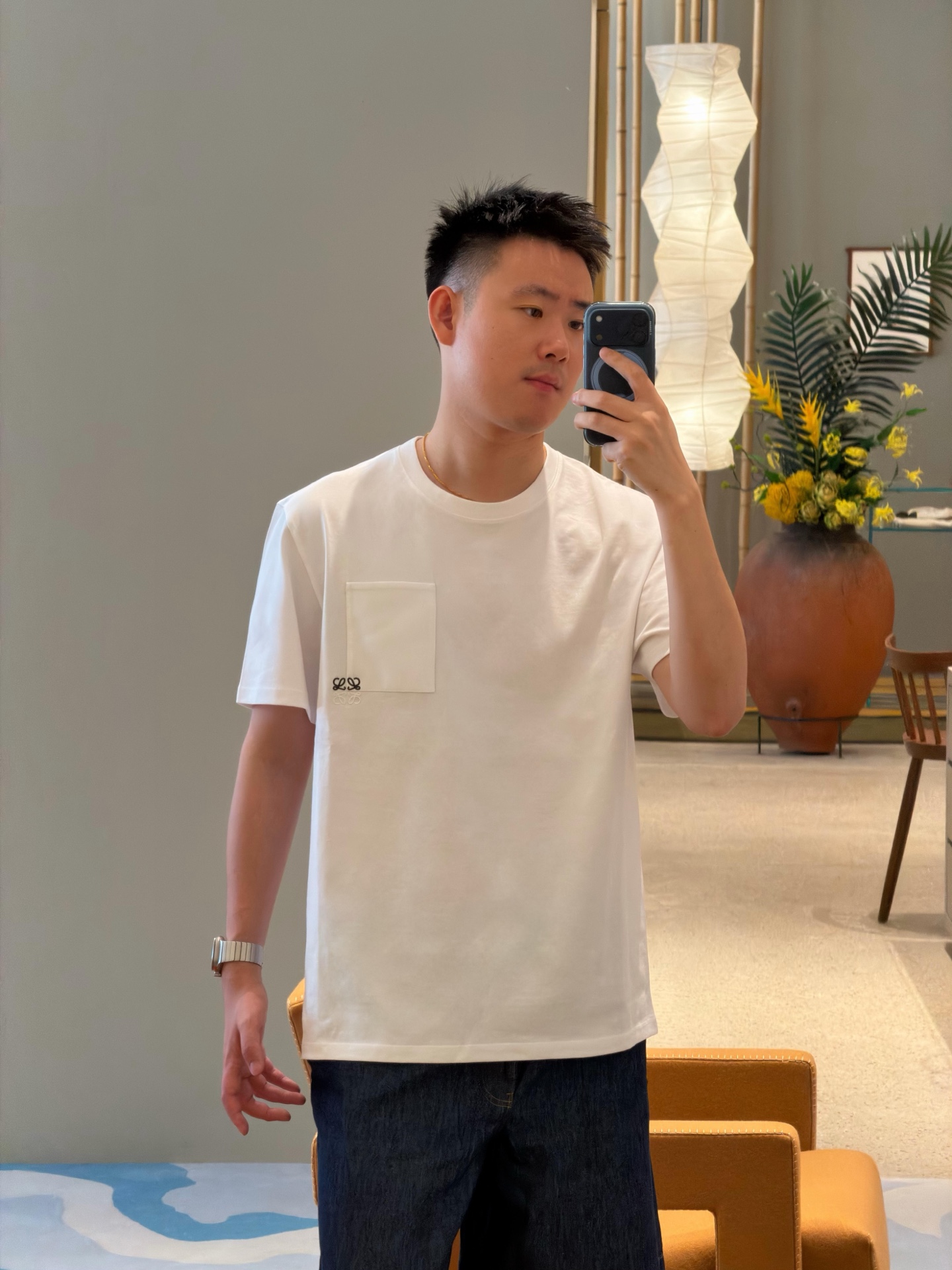 Small Anagram Pocket T-Shirt — product photograph