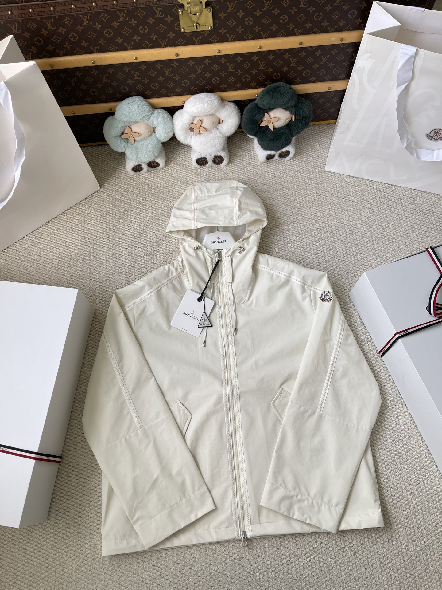 Drawstring-Hood Zip Windbreaker — product photograph