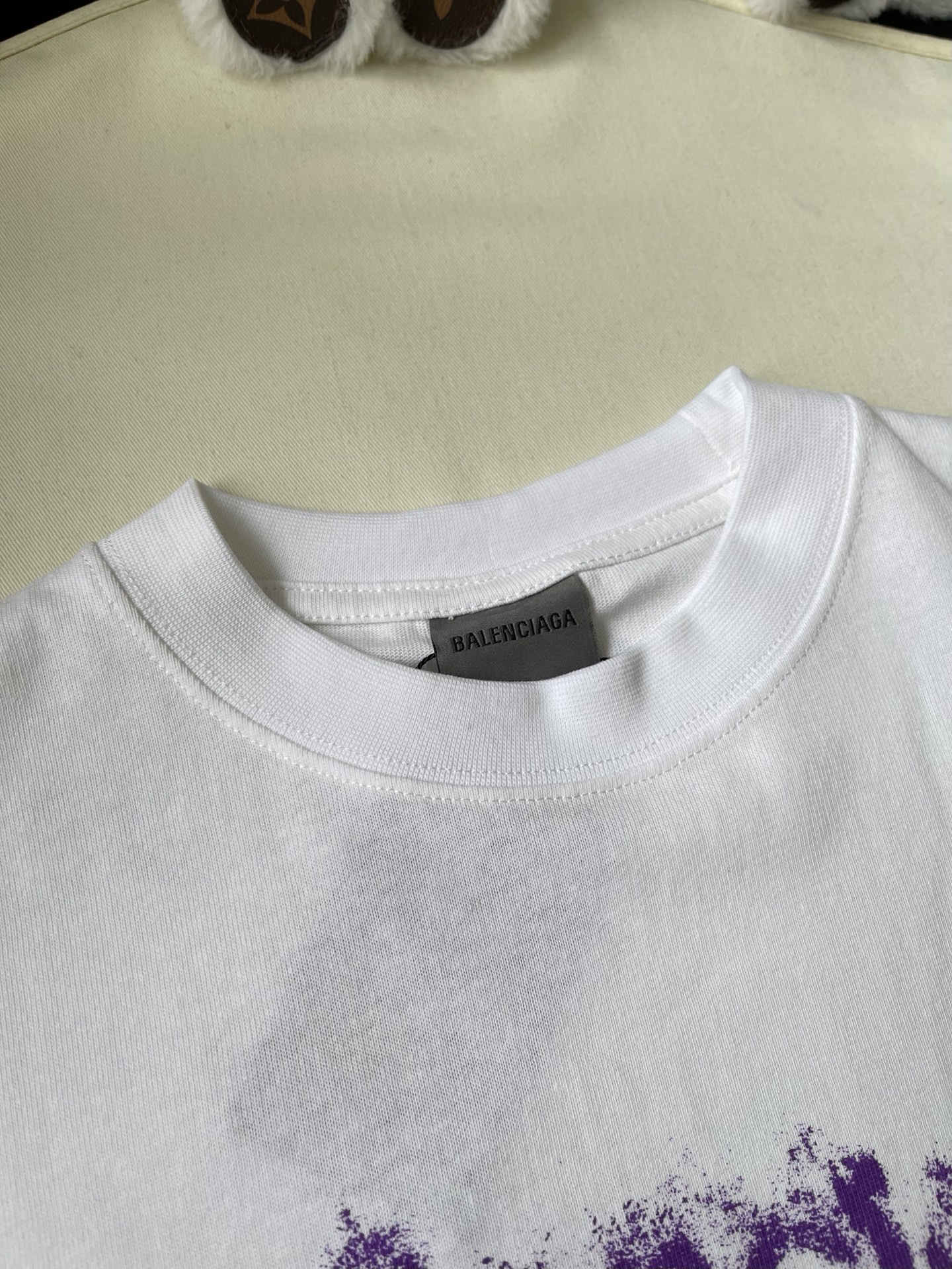 Rainbow Repeat-Lettering T-Shirt — product photograph