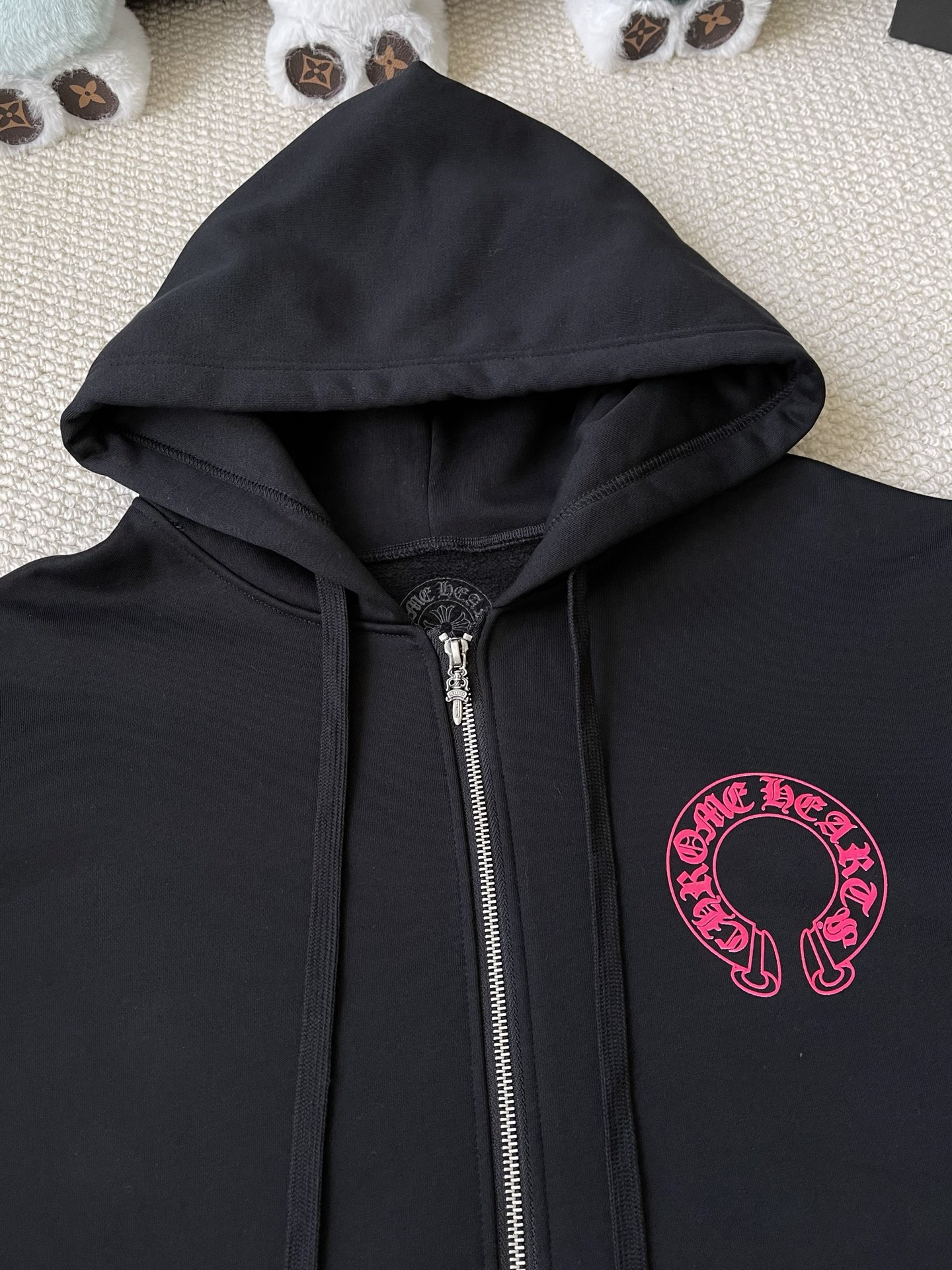 Pink-Graphic Hoodie and Sweatpants Separates — product photograph