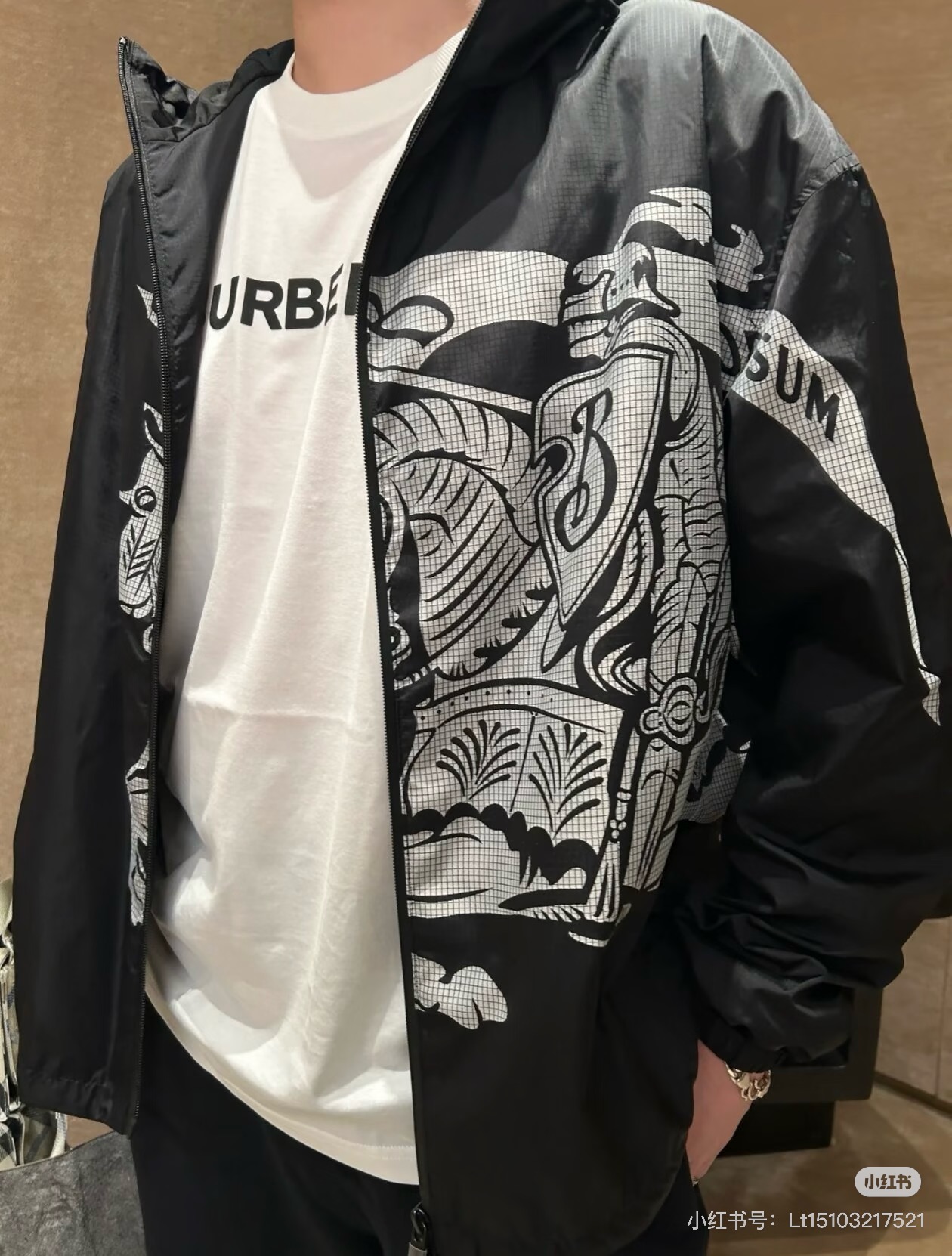 Large-Crest Graphic Windbreaker — product photograph