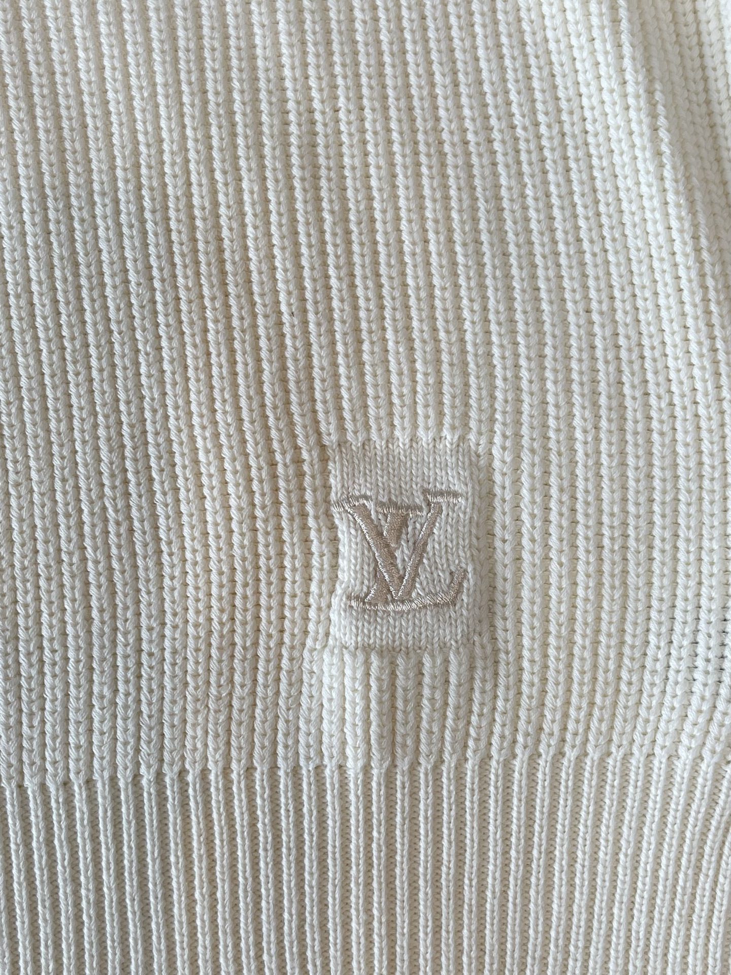 Tonal Chest-Monogram Ribbed Sweater — product photograph