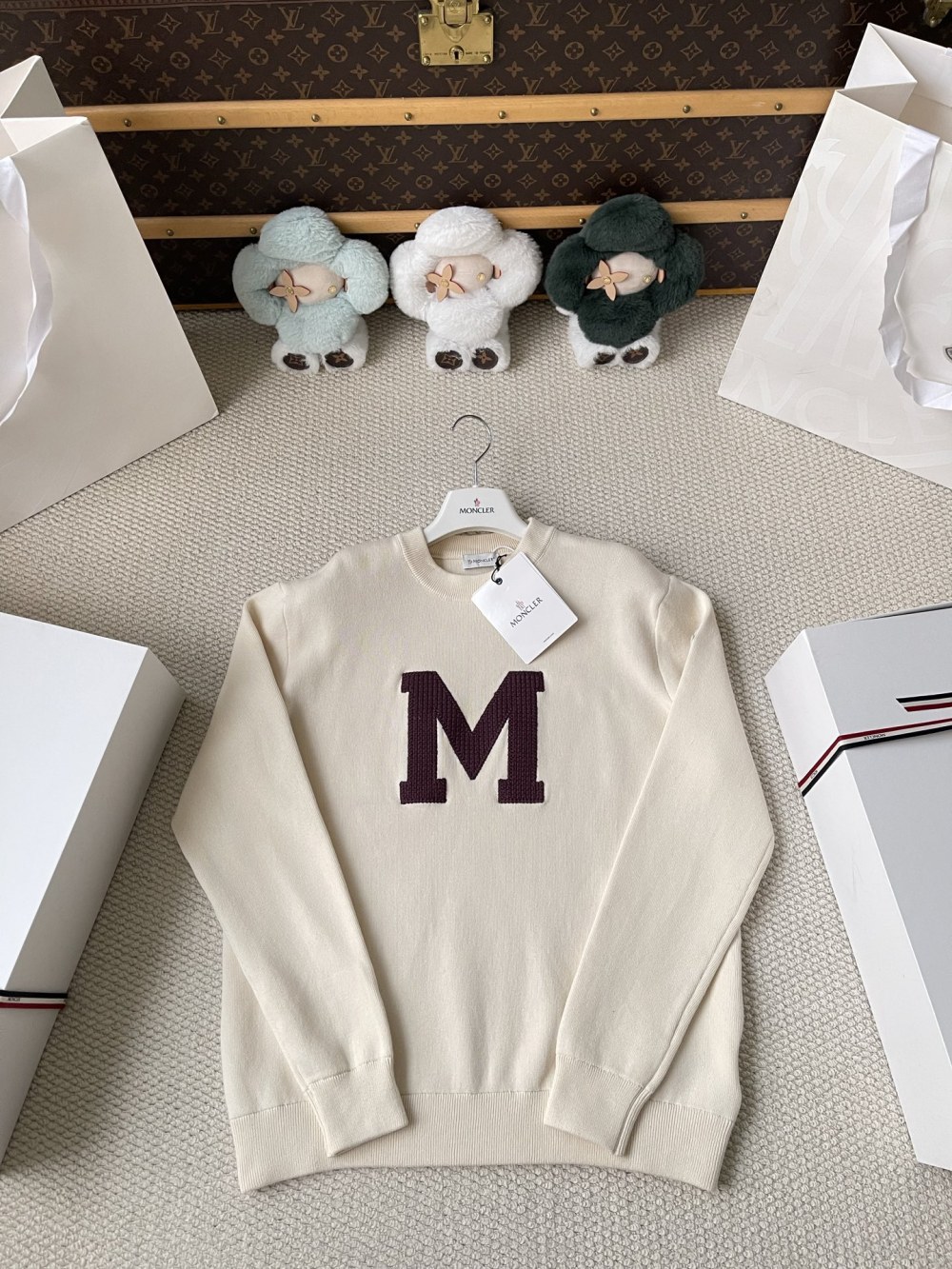 Letter-M Crewneck Sweater — product photograph