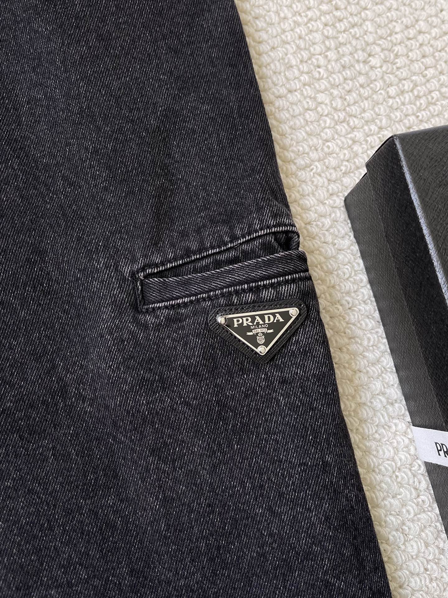 Washed Denim Trousers — product photograph